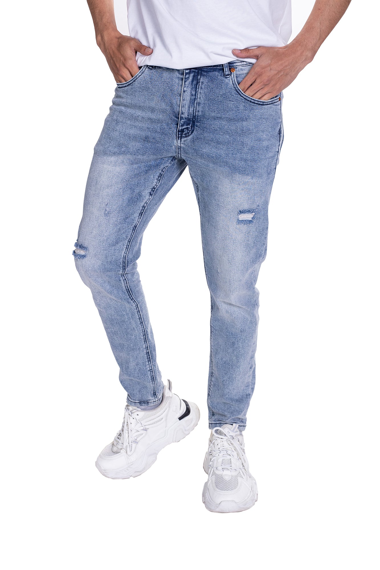 Jean Slim Fit con desgaste