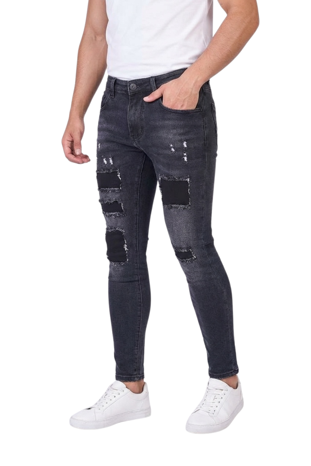 Jean Slim Fit con desgastes