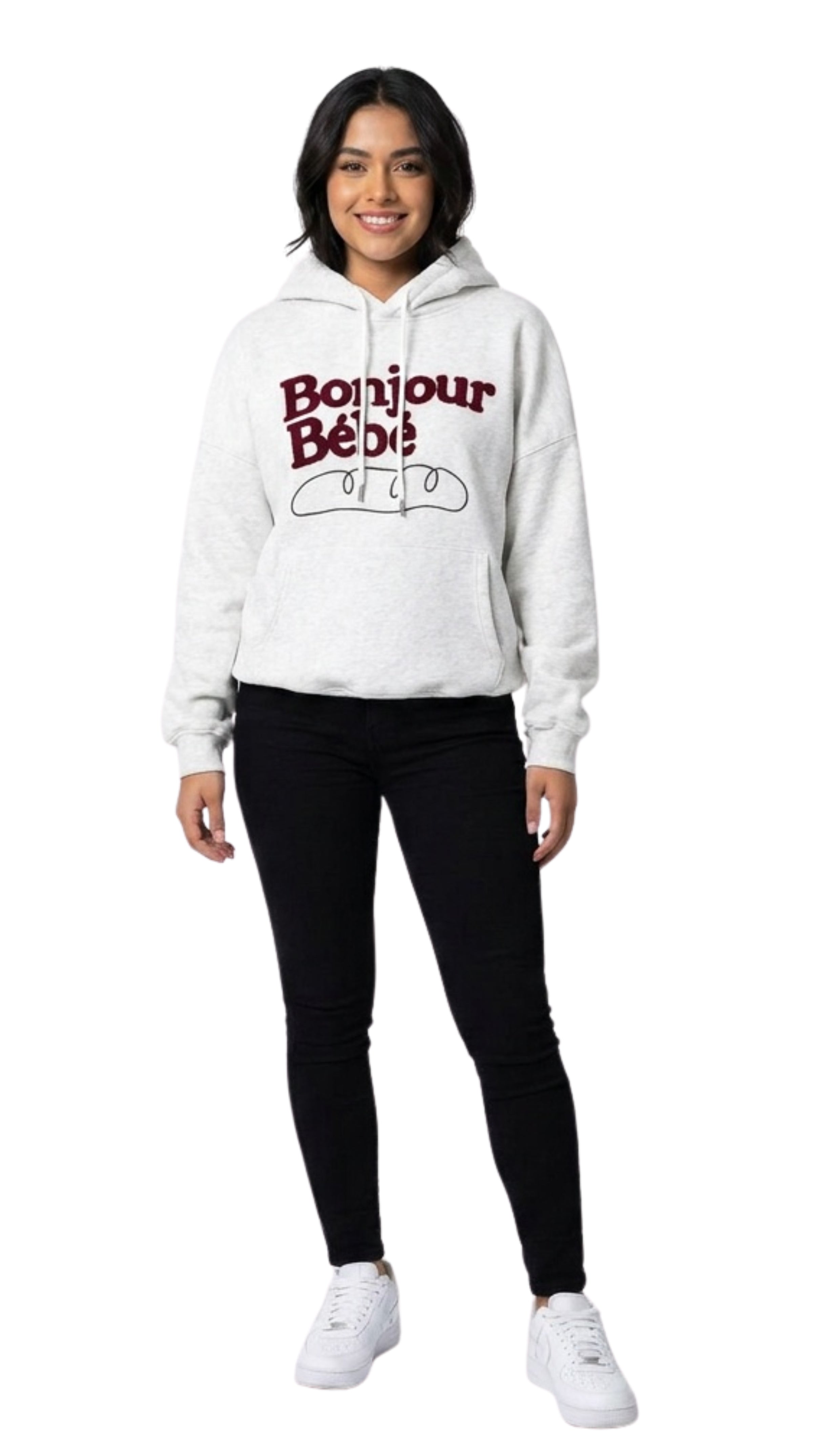 hoodie mujer gris