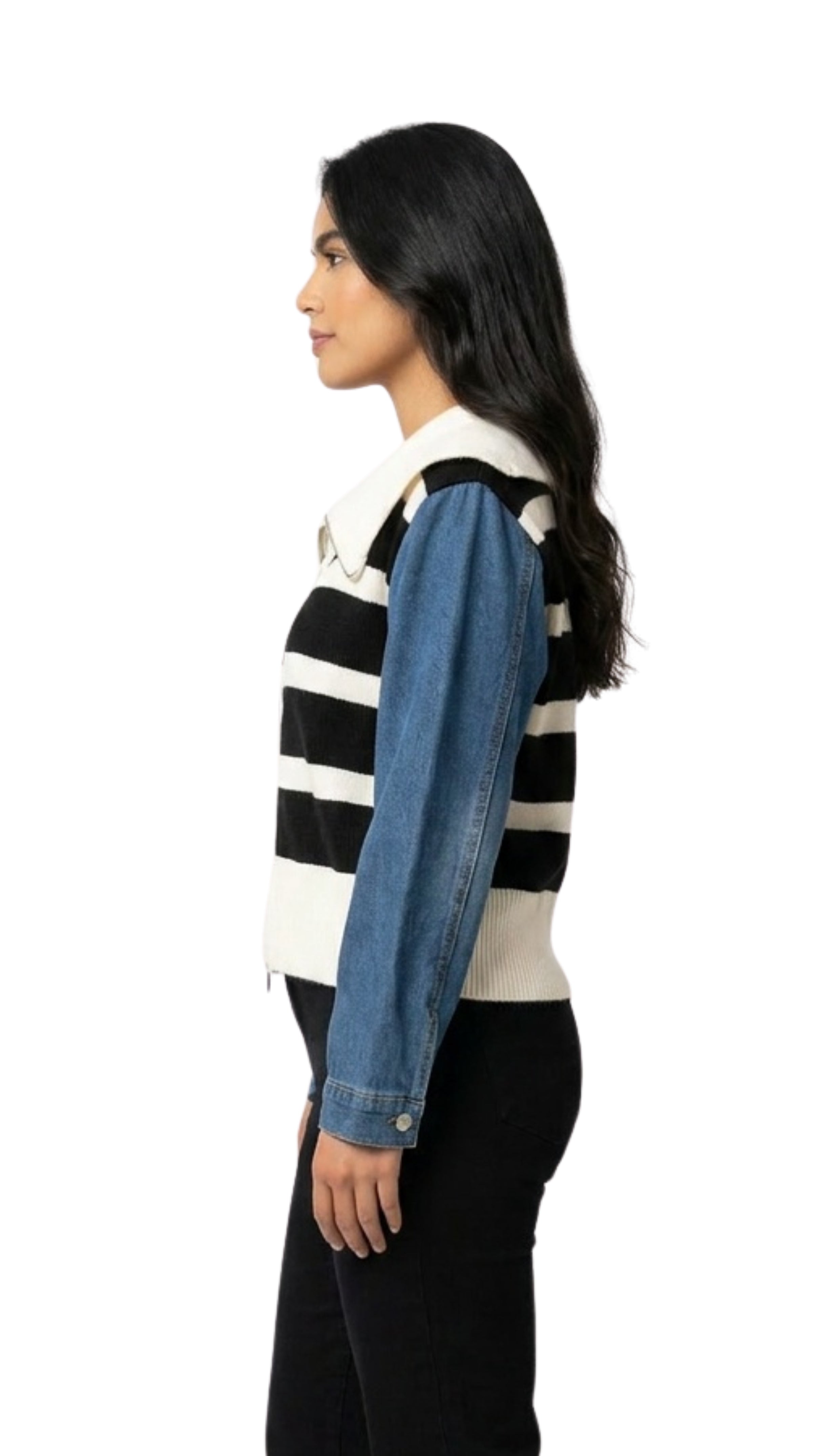 SWEATER CON DENIM