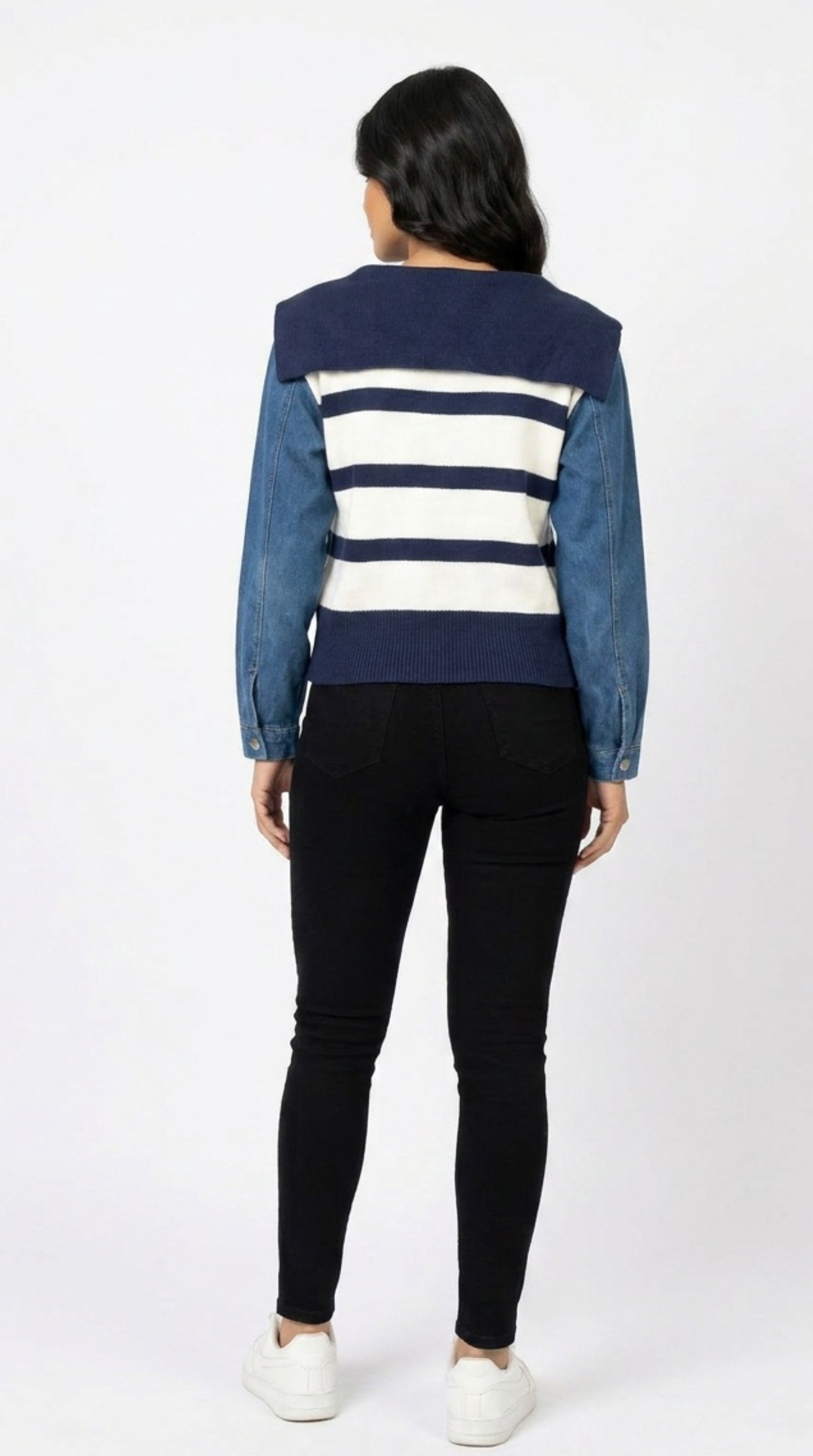 SWEATER con DENIM