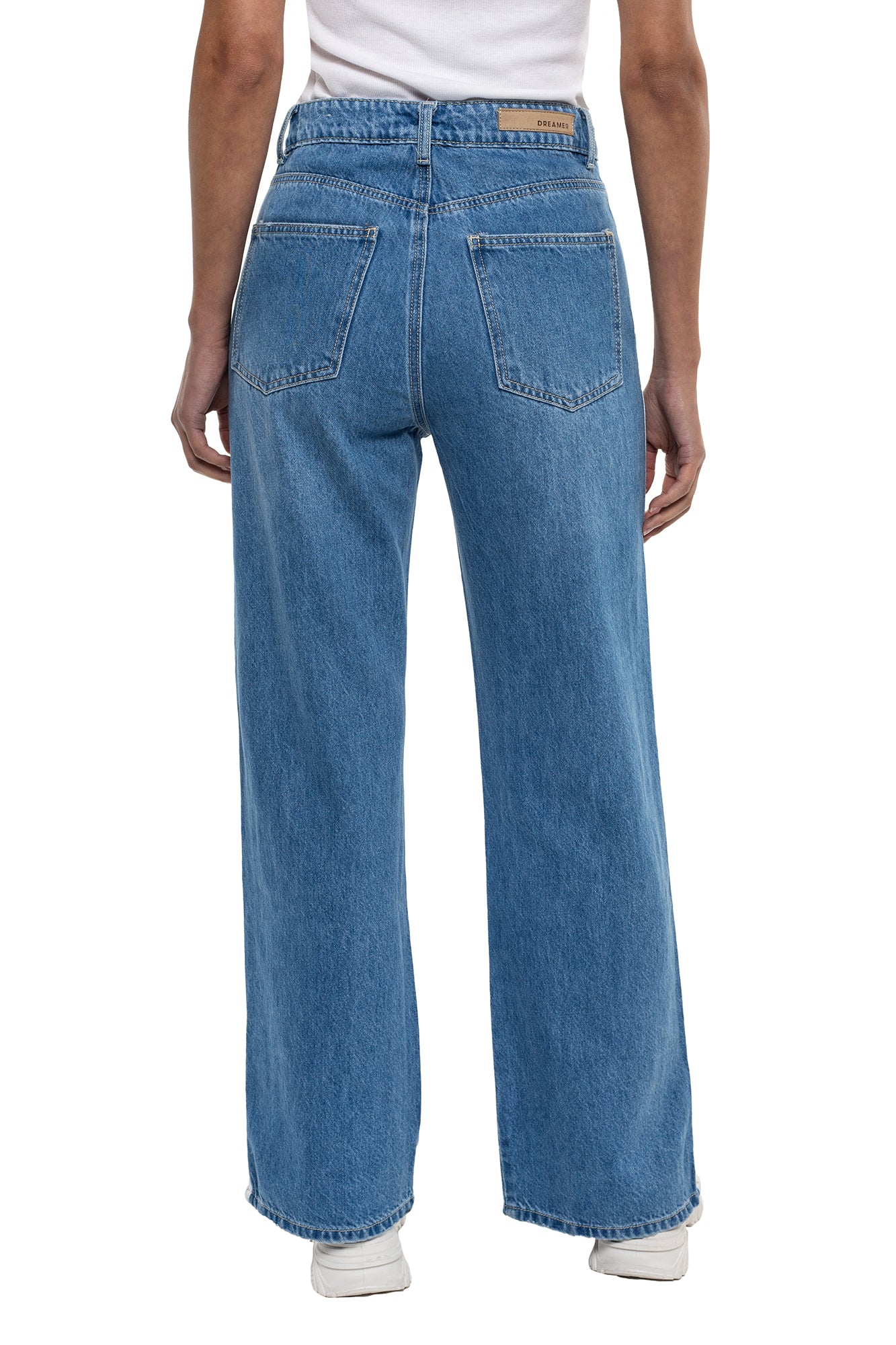 Jean Wide Leg Con Diseño Lateral
