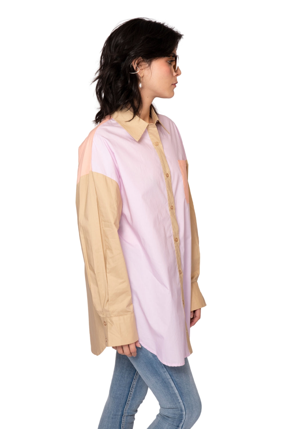 CAMISA OVERZISE DOBLE TONO