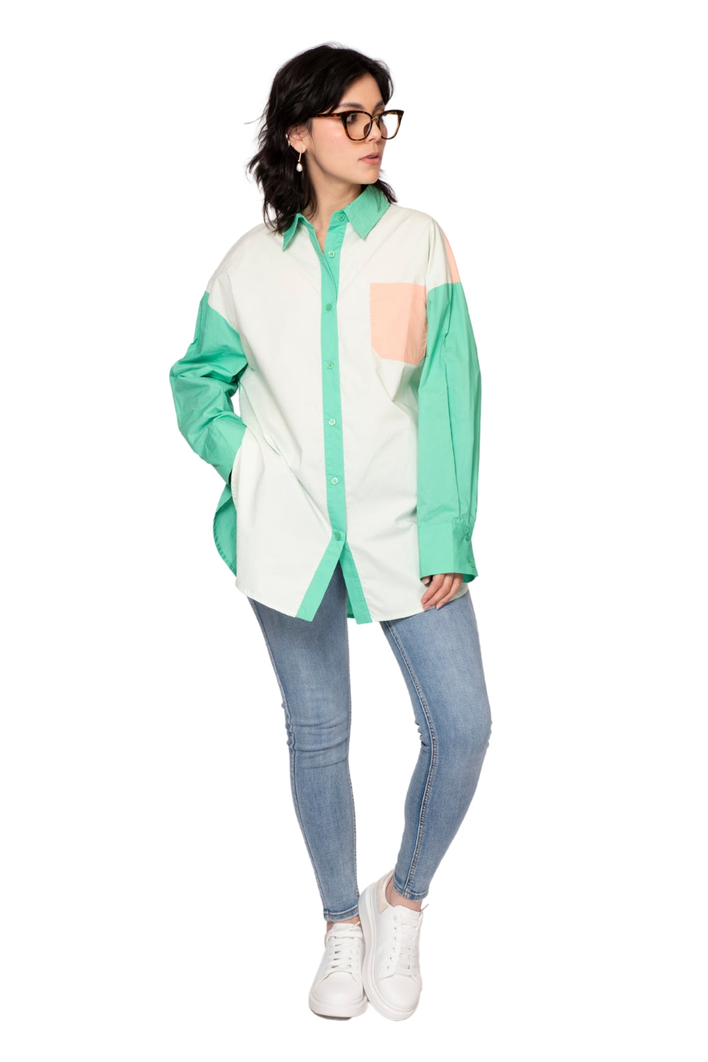 CAMISA OVERZISE DOBLE TONO