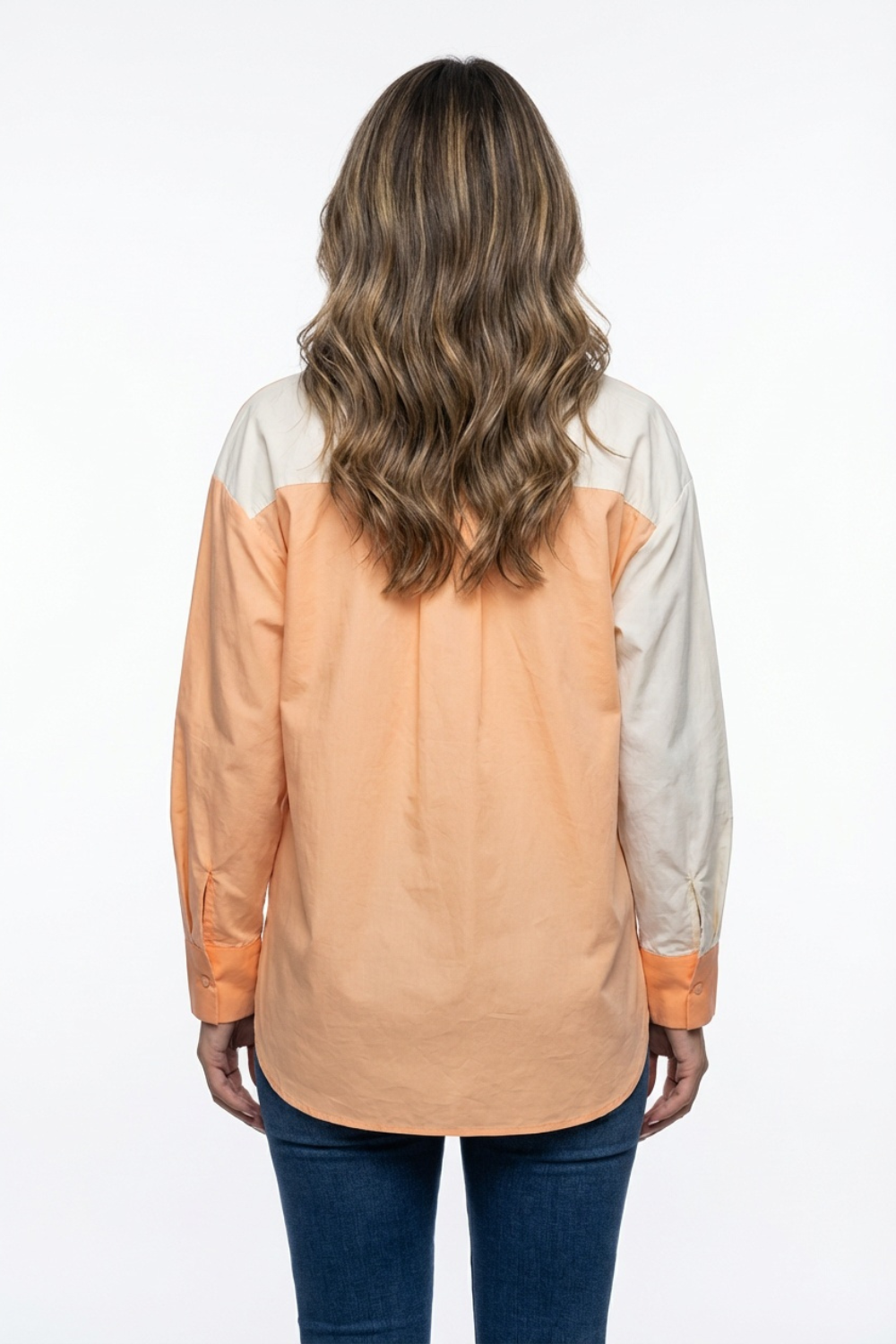 Camisa Overzise Doble Tono