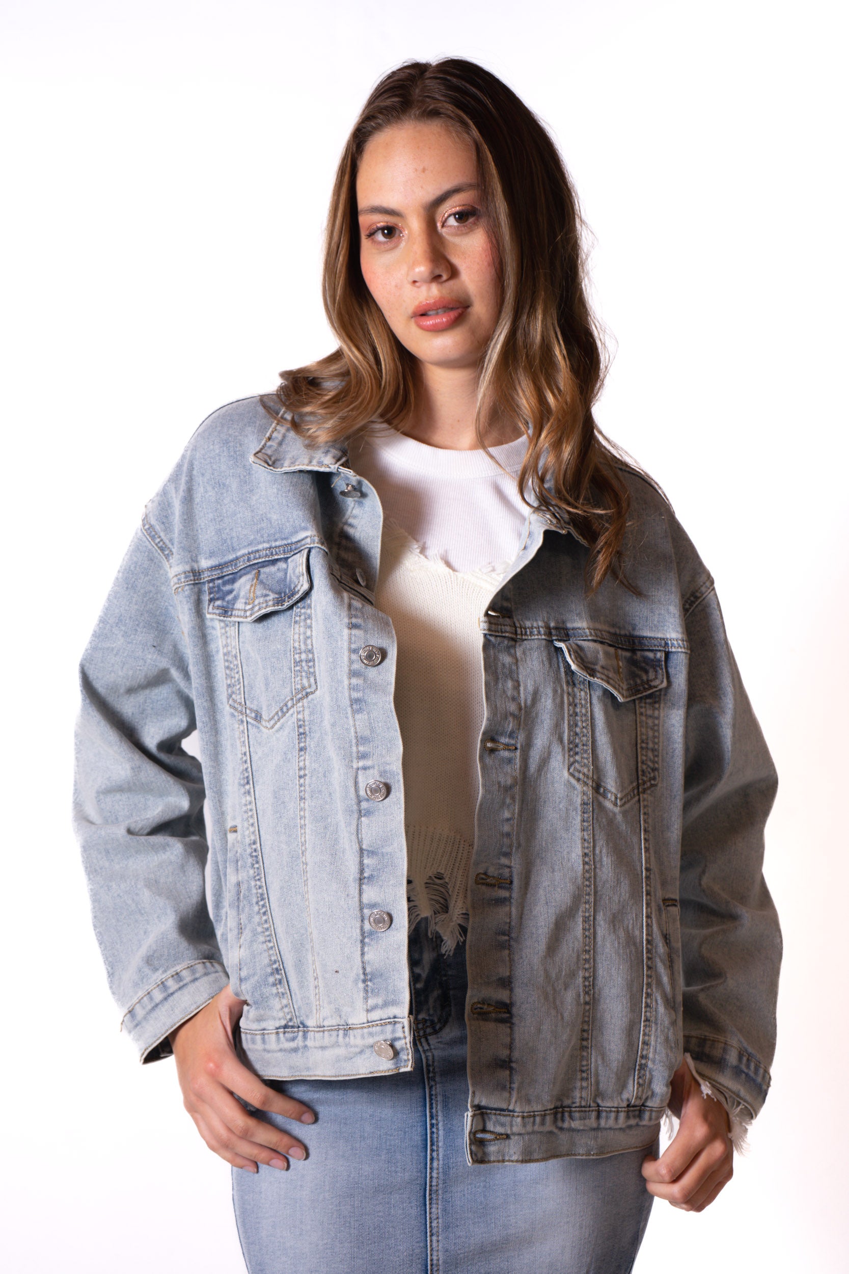 Chaqueta Denim Para Mujer