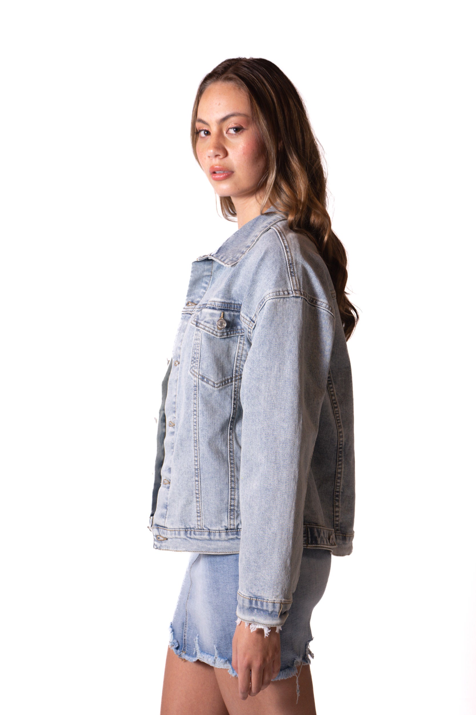 Chaqueta Denim Para Mujer