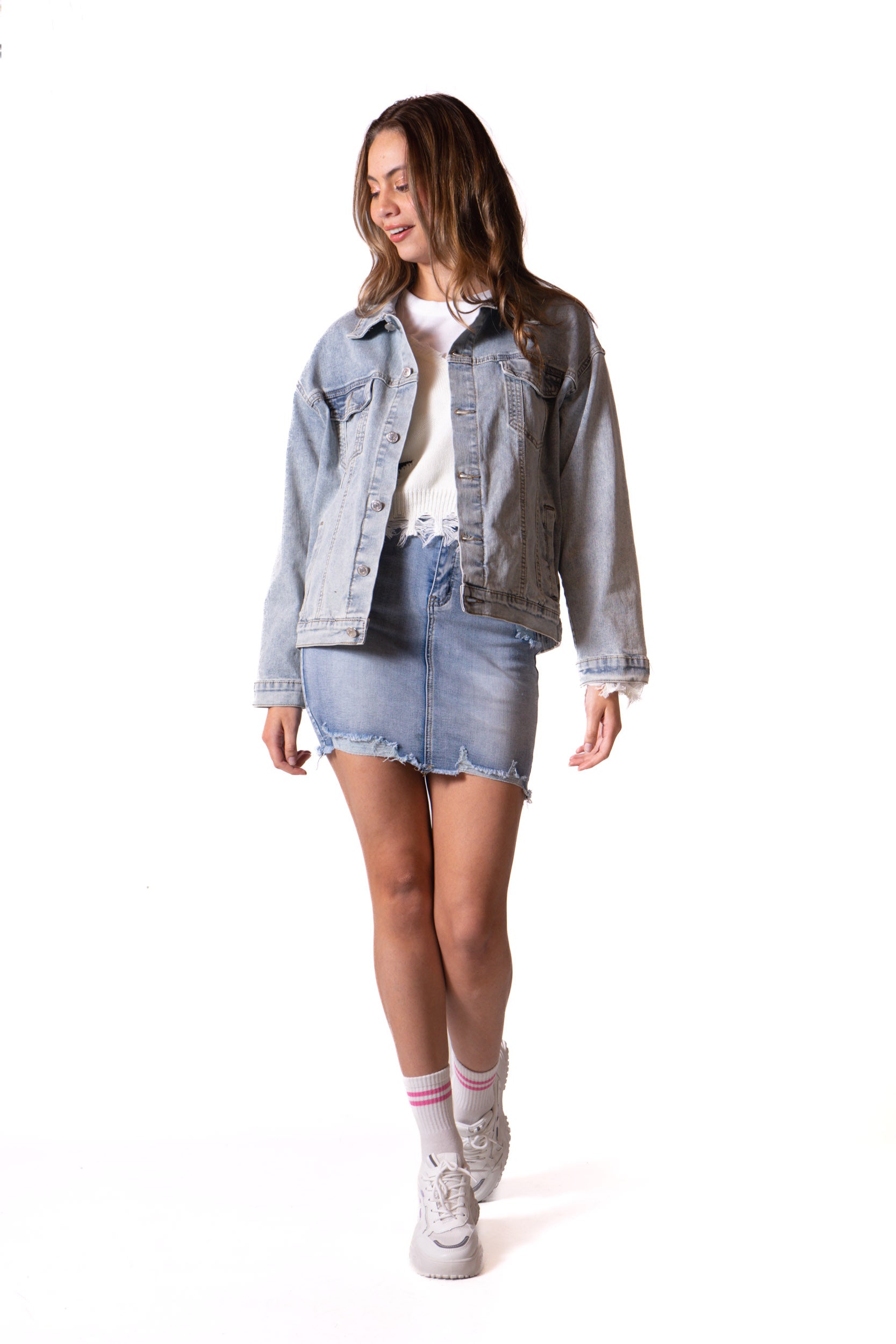 Chaqueta Denim Para Mujer