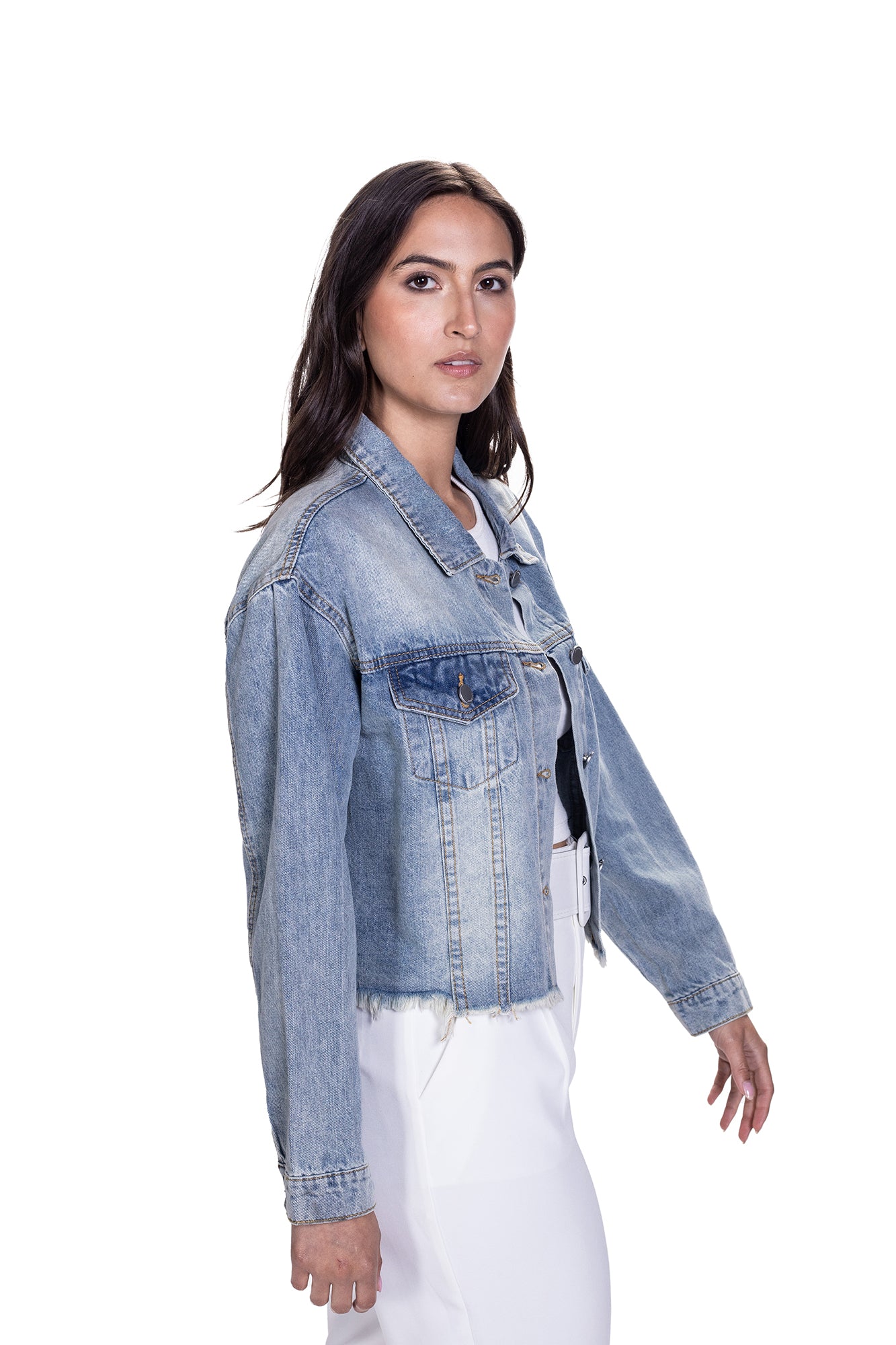 Chaqueta Denim Para Mujer