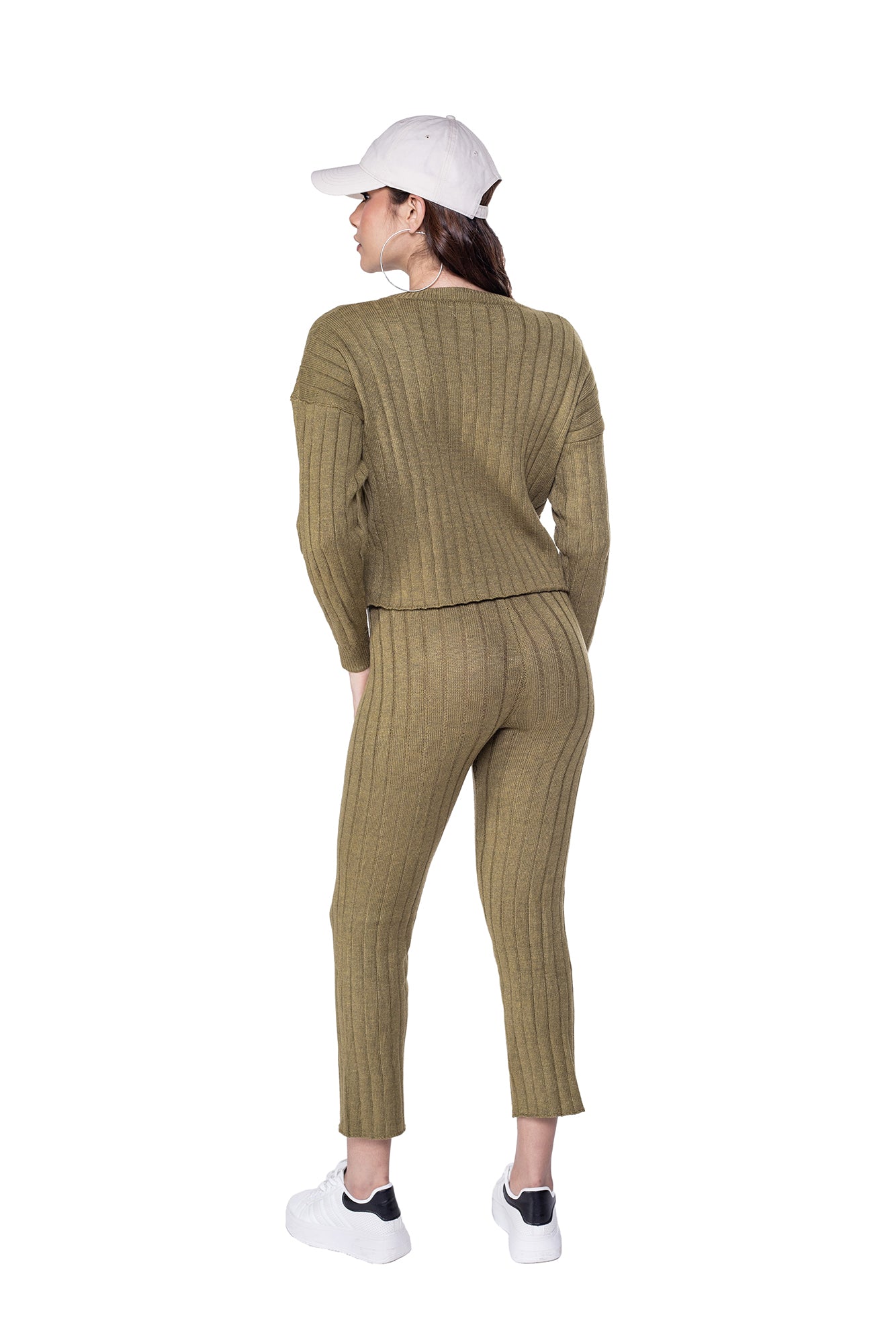 Set Comfy Tejido Verde Para Mujer
