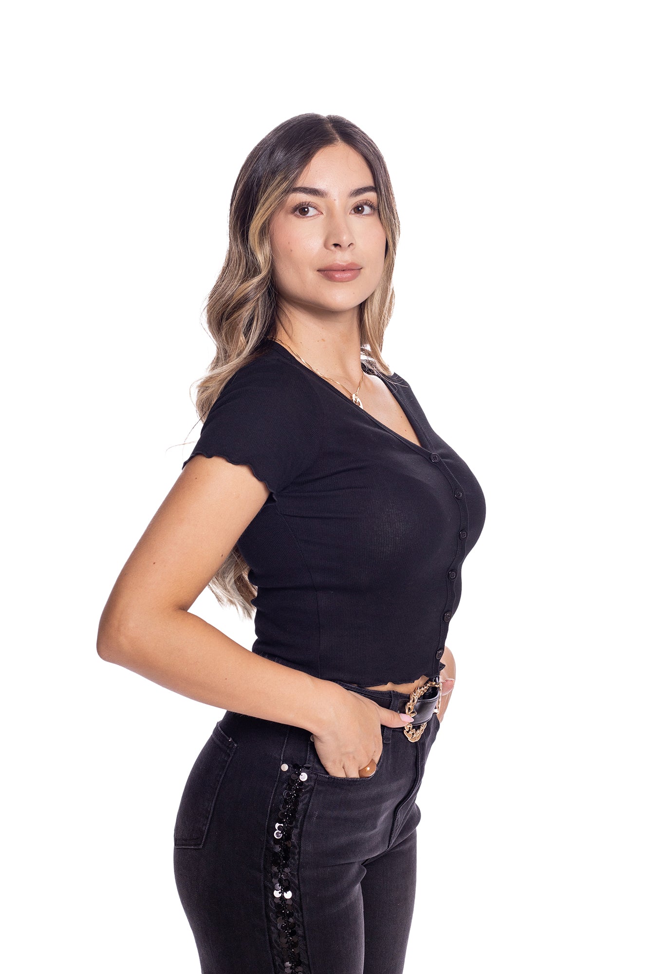 BLUSA CON BOTONES PARA DAMA