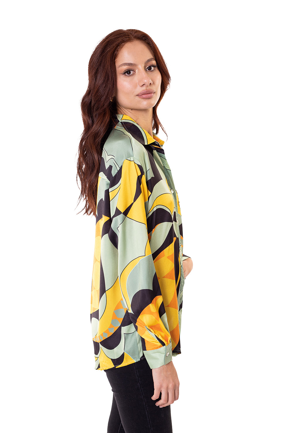 Camisa en satín print