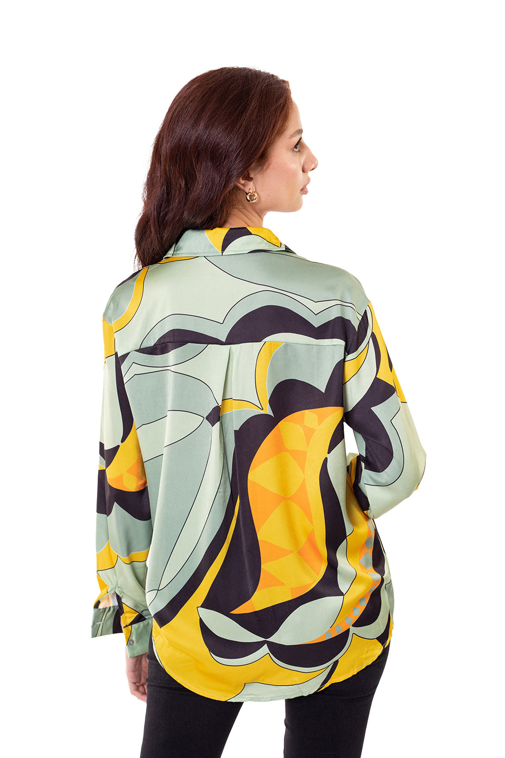 Camisa en satín print