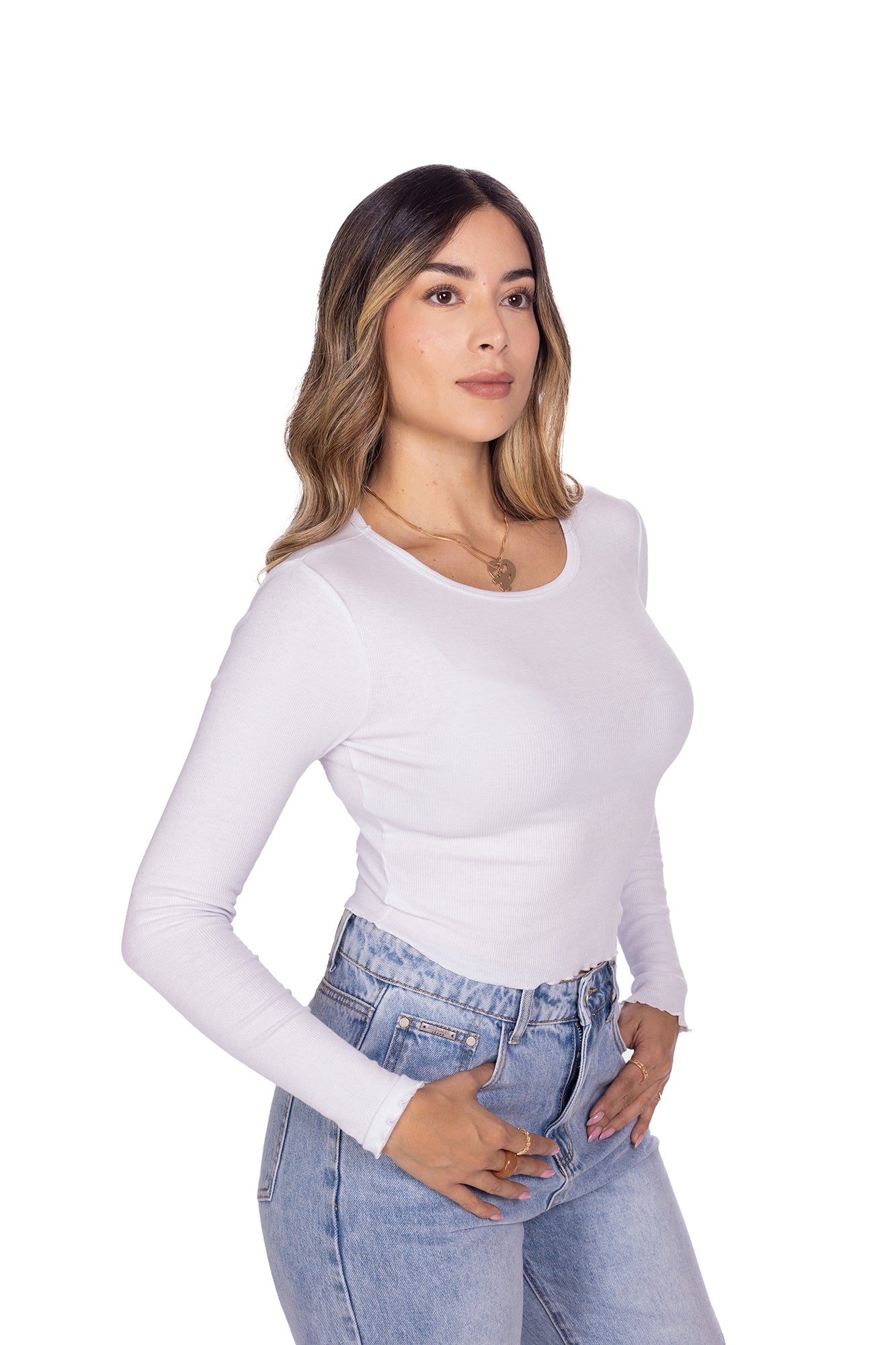 BLUSA MANGA LARGA BÁSICA