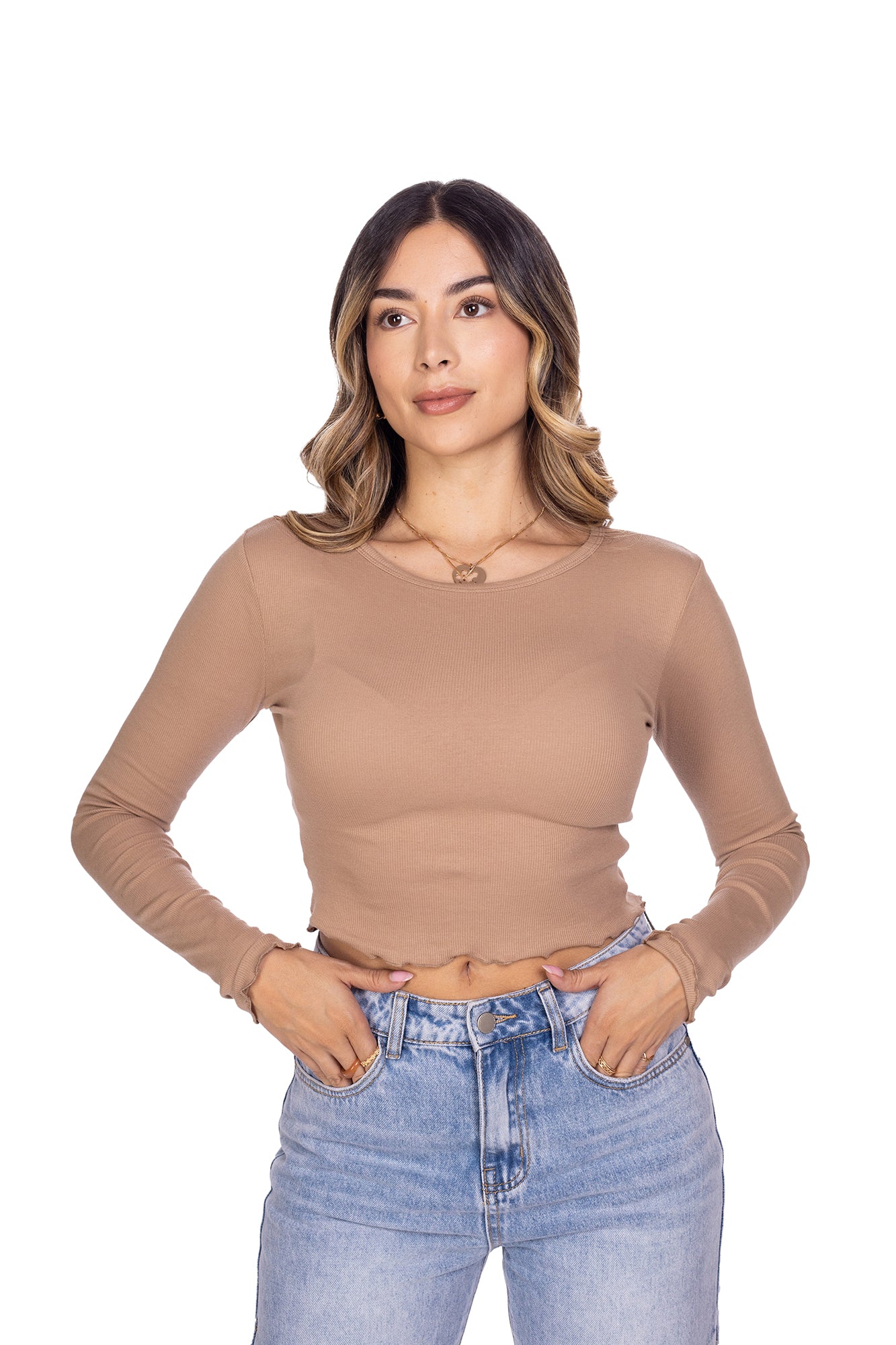 BLUSA MANGA LARGA BÁSICA