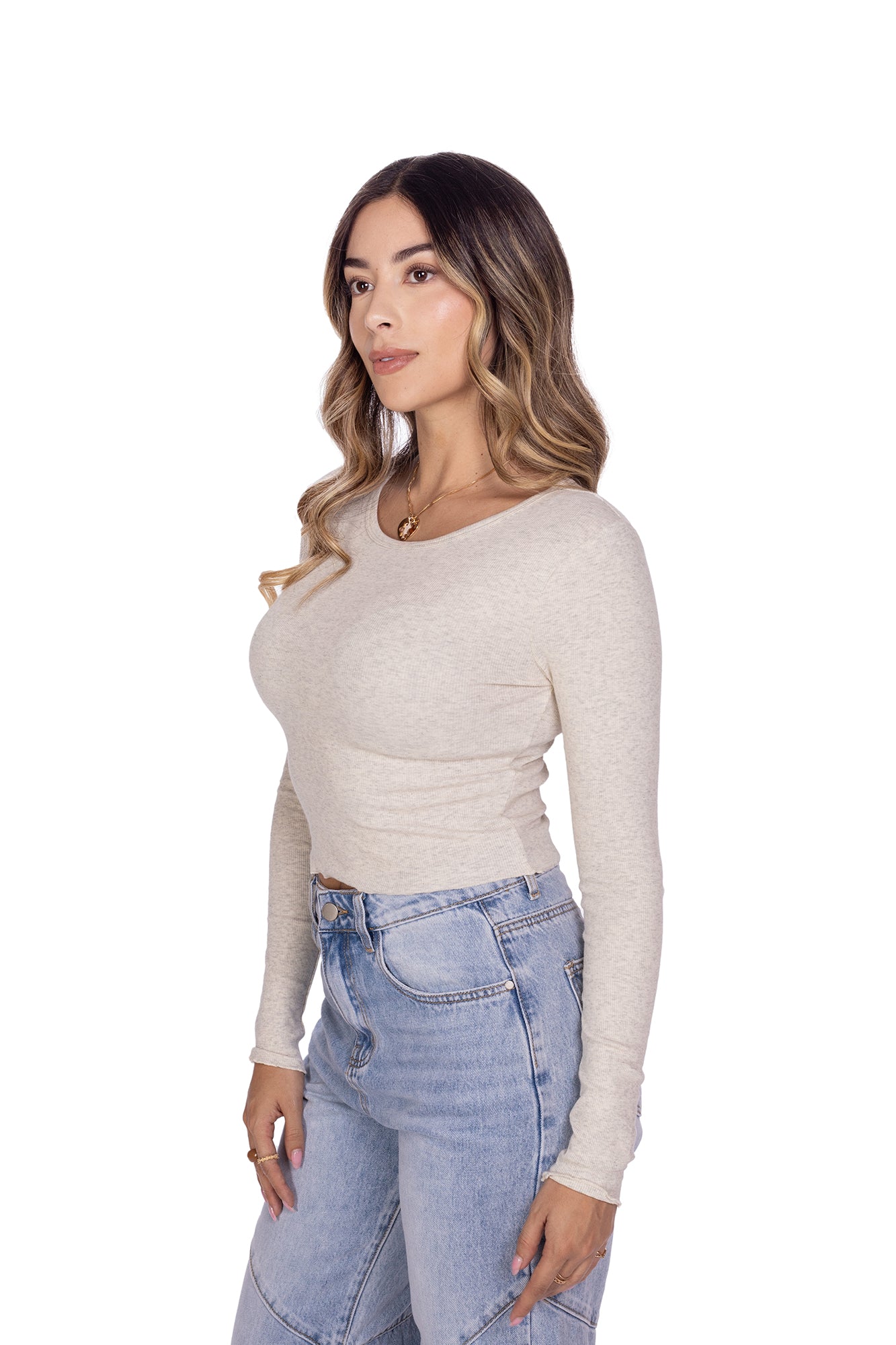 BLUSA MANGA LARGA BÁSICA