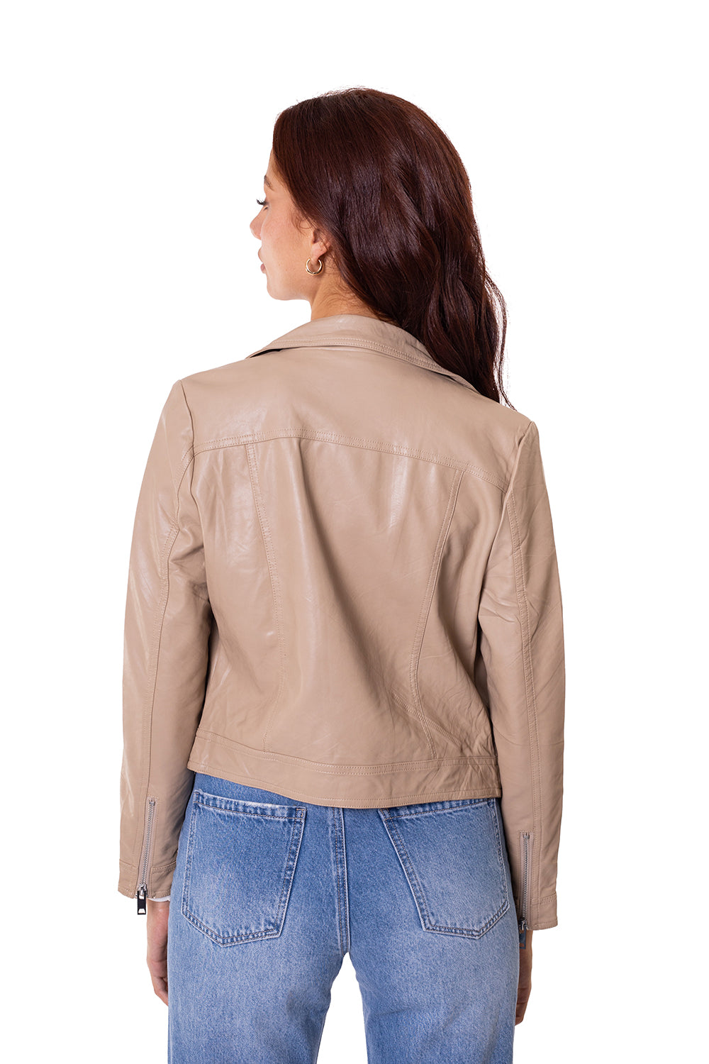 Cazadora biker efecto piel