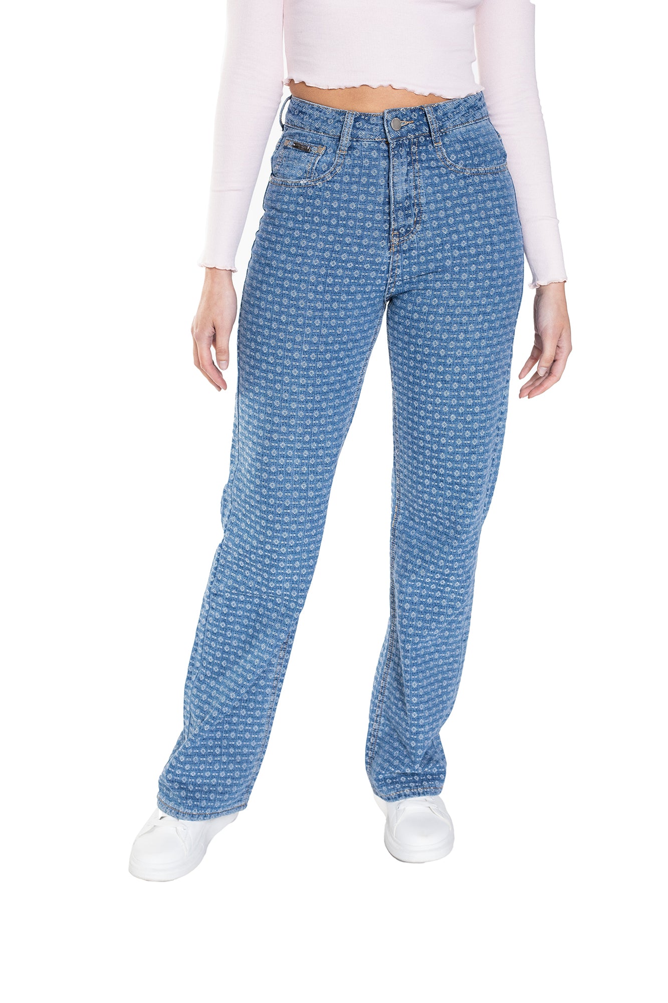 JEAN WIDE LEG TEXTURIZADO