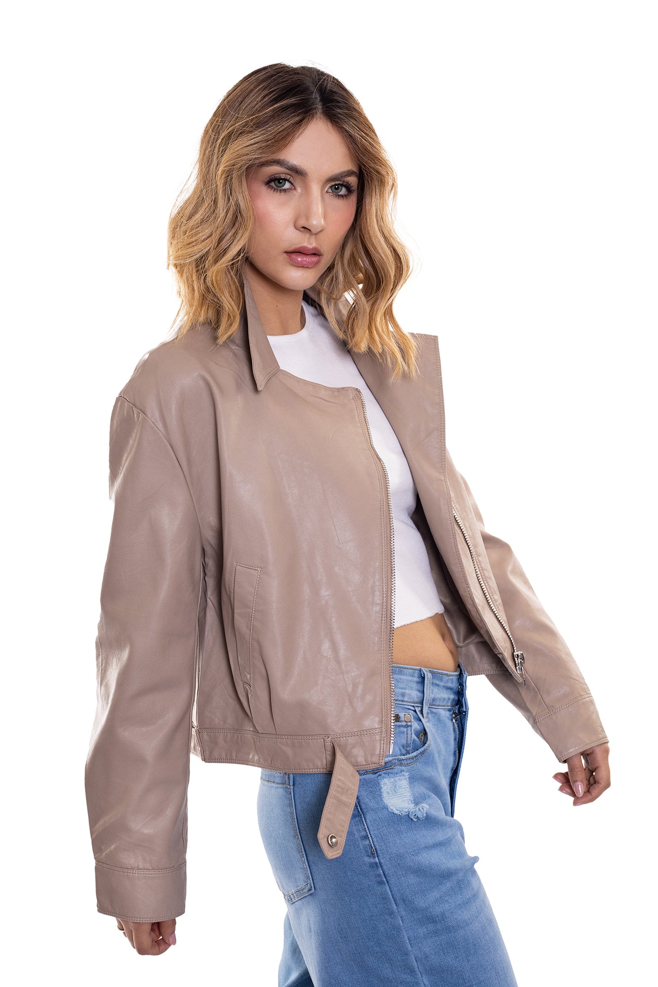 CHAQUETA POLIPIEL PARA MUJER