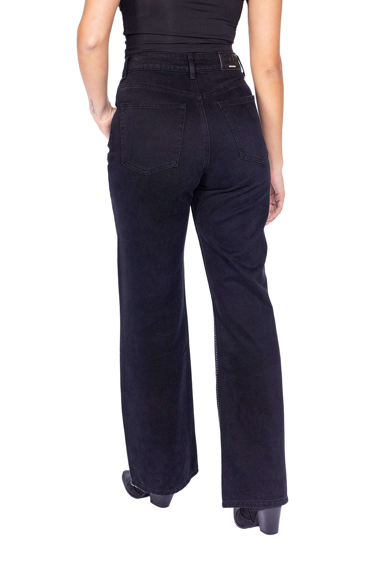 JEAN CON BRILLOS WIDE LEG