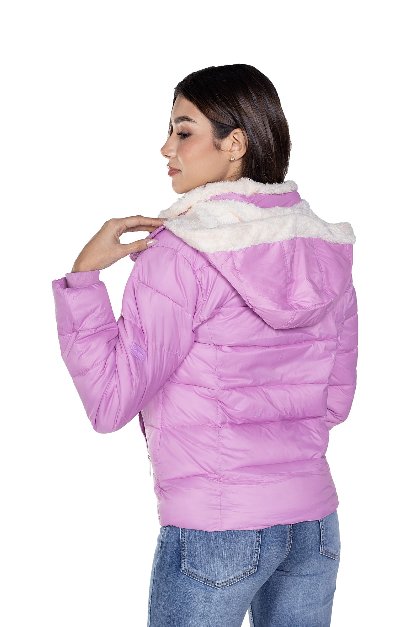 Chaqueta Padded Con Ovejero Para Mujer
