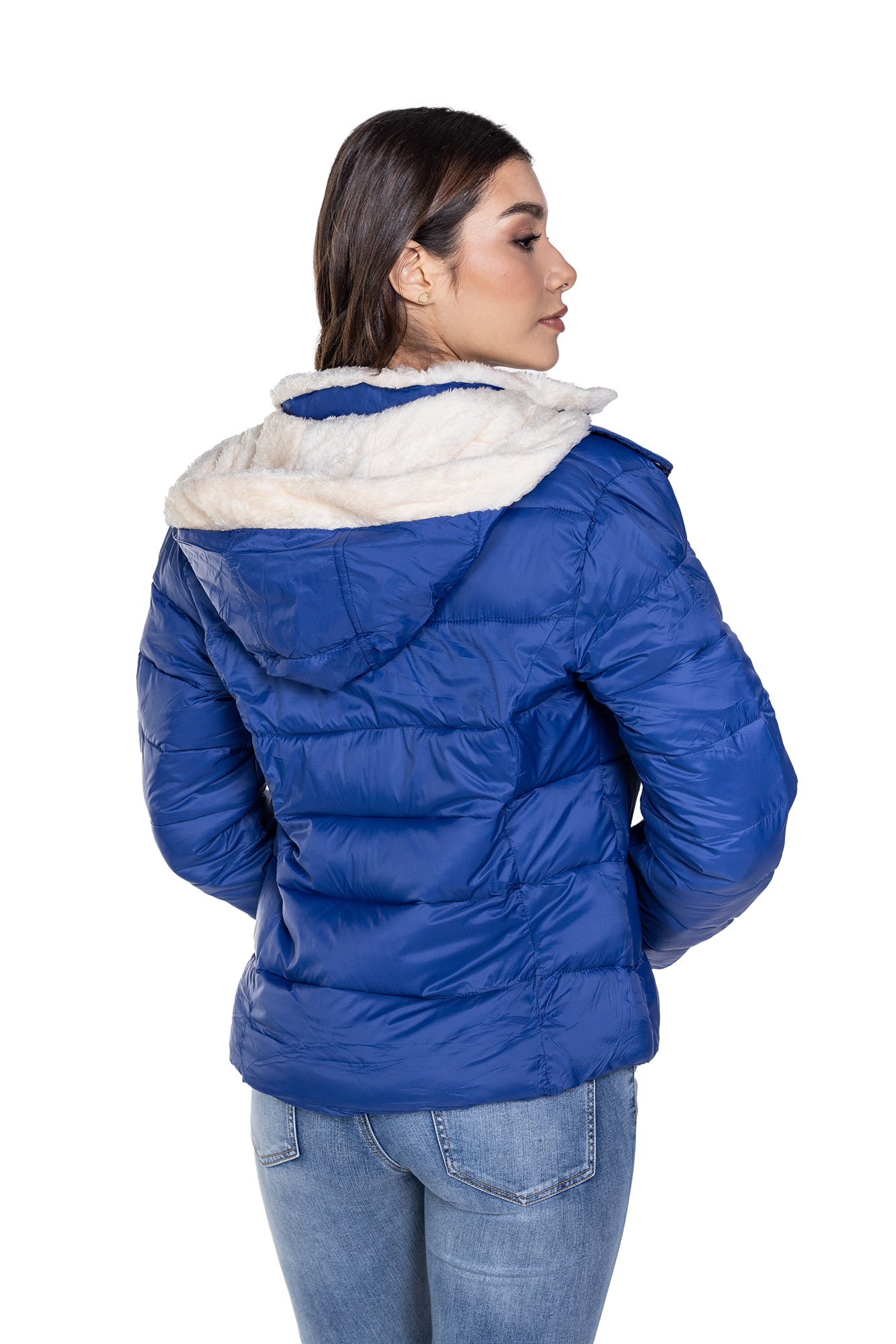 Chaqueta Padded Con Ovejero Para Mujer