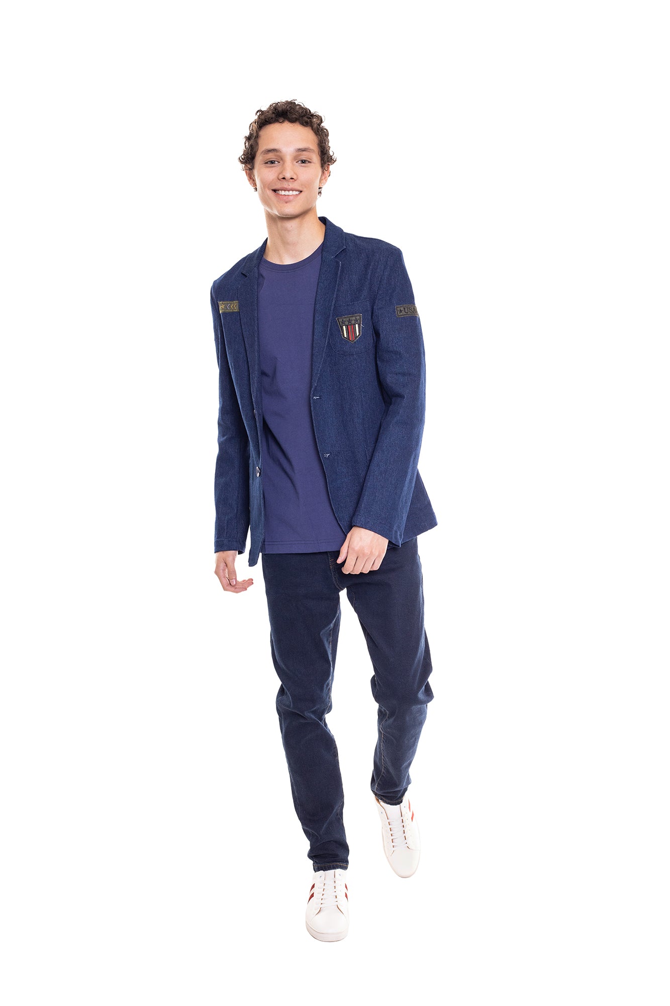 BLAZER EN JEANS MANGA LARGA PARA HOMBRE