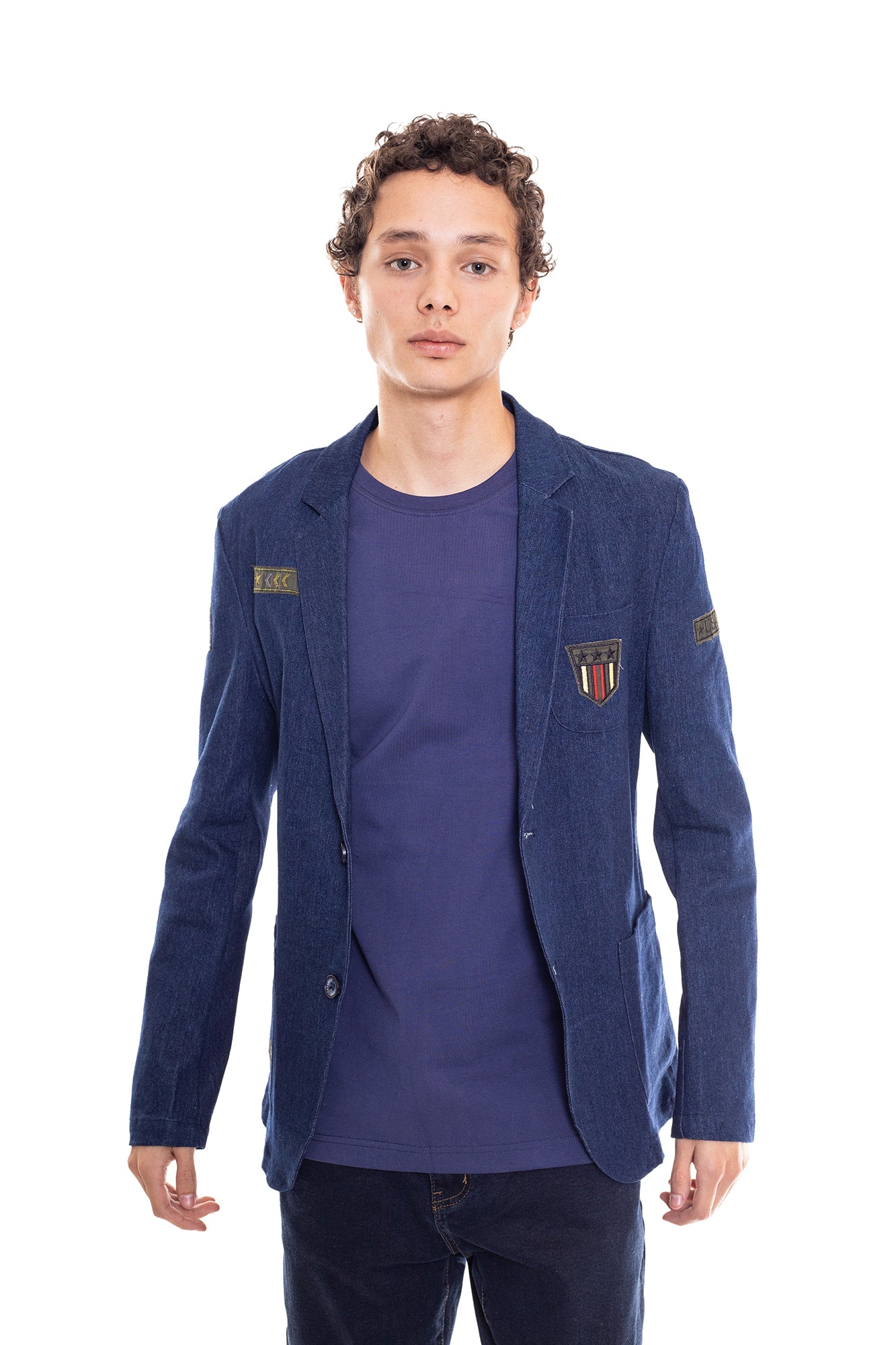 BLAZER EN JEANS MANGA LARGA PARA HOMBRE