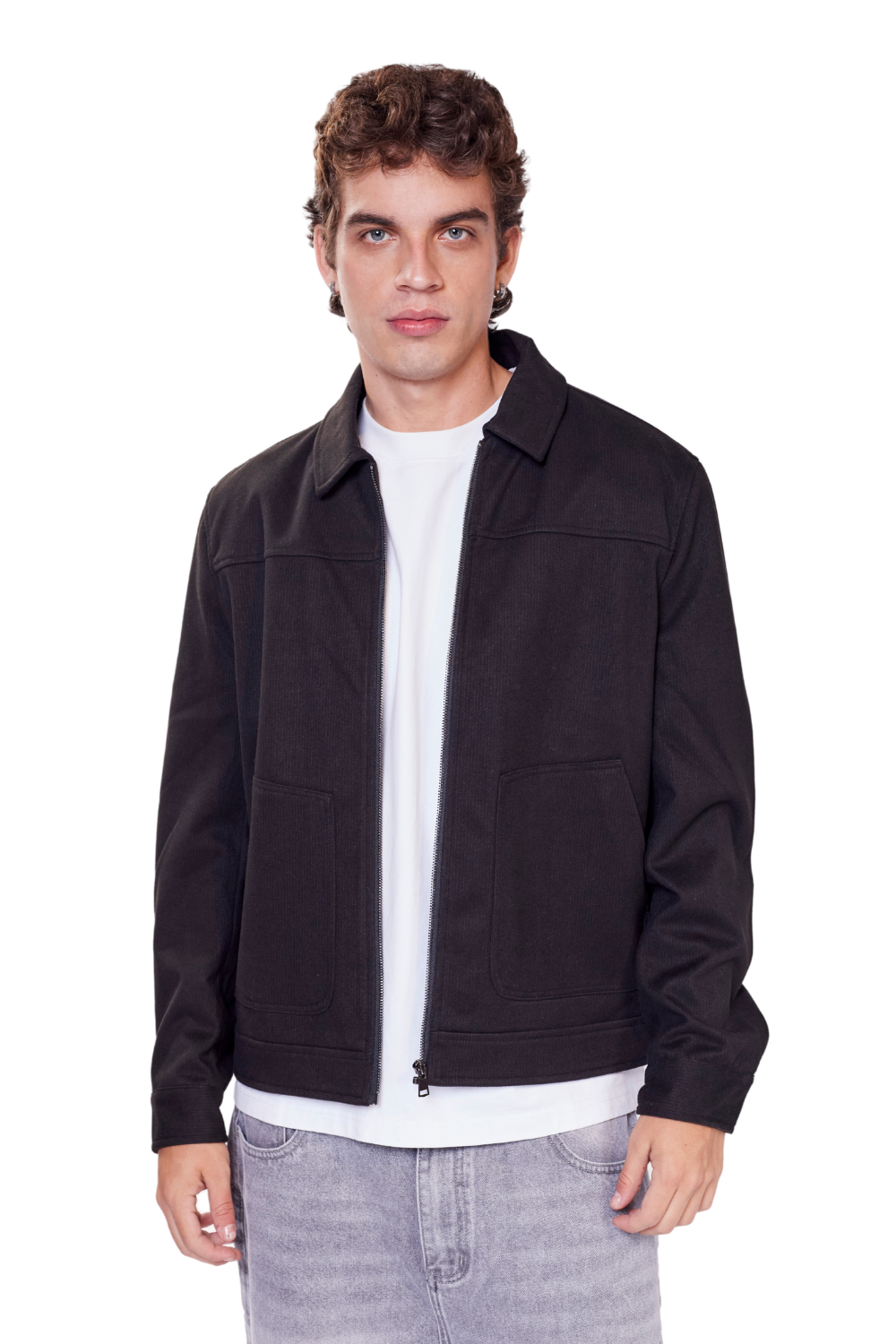 CHAQUETA TAUPE ZIP