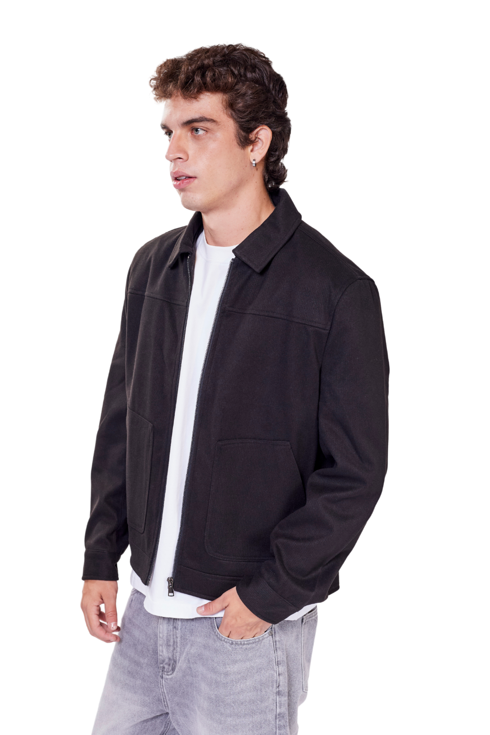 CHAQUETA TAUPE ZIP