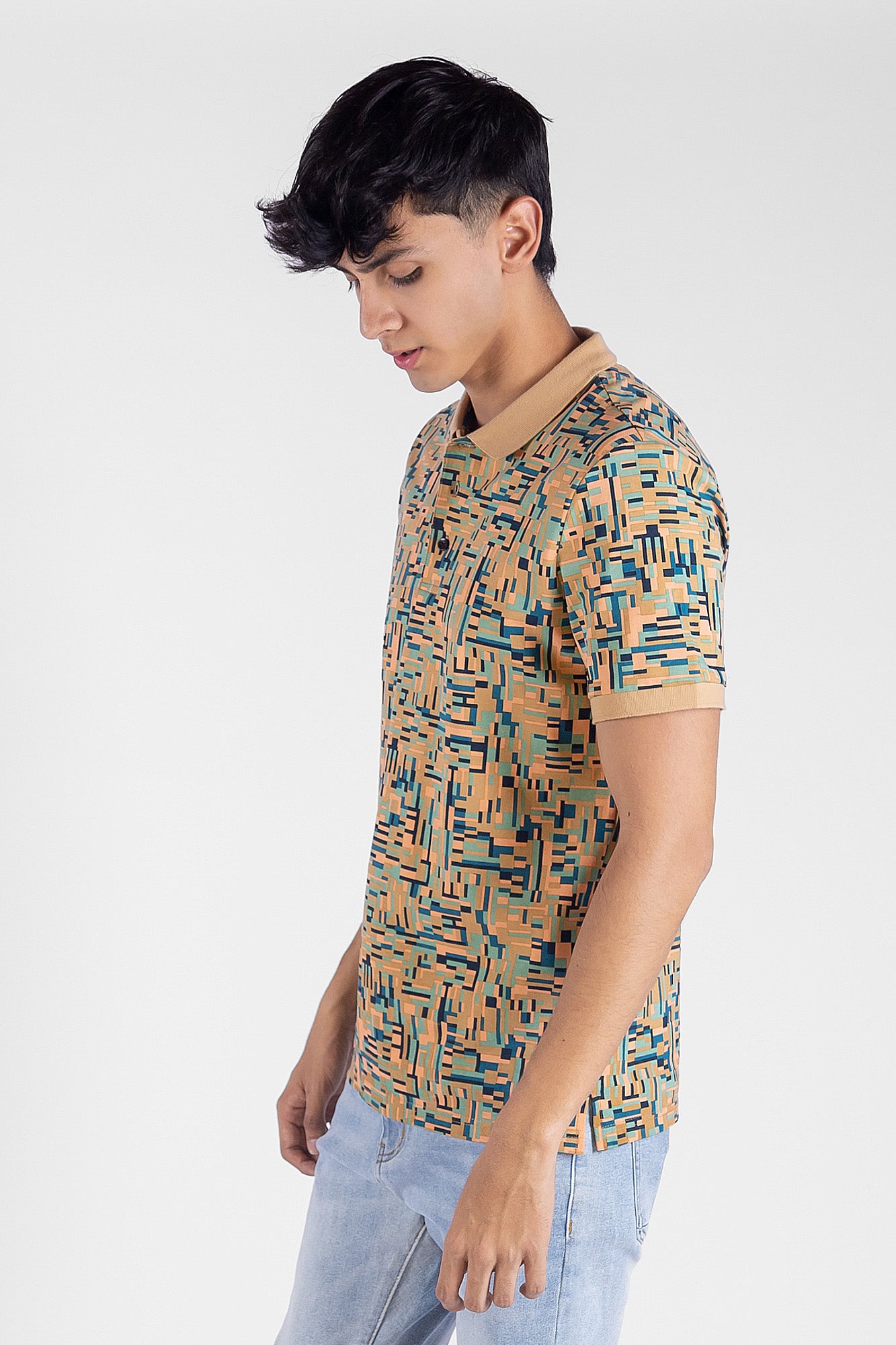 Camiseta Polo Estampada - Hombre