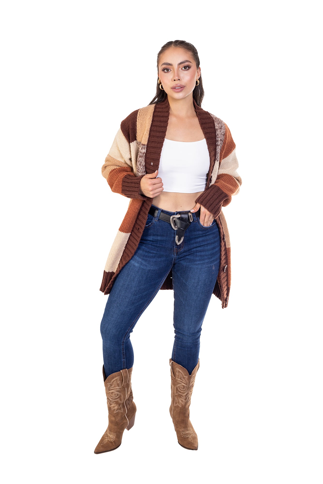 CÁRDIGAN DOBLE TONO