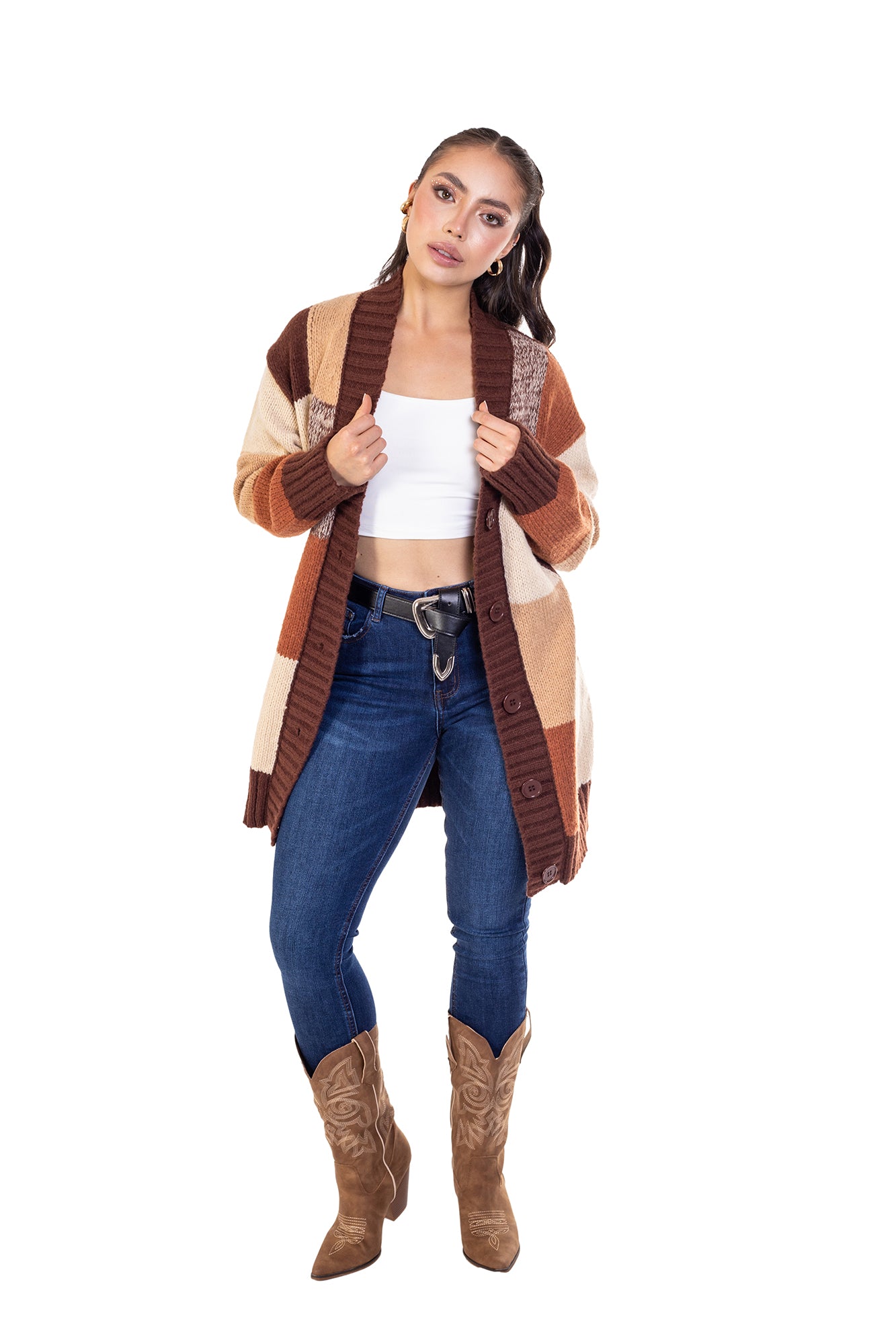 CÁRDIGAN DOBLE TONO