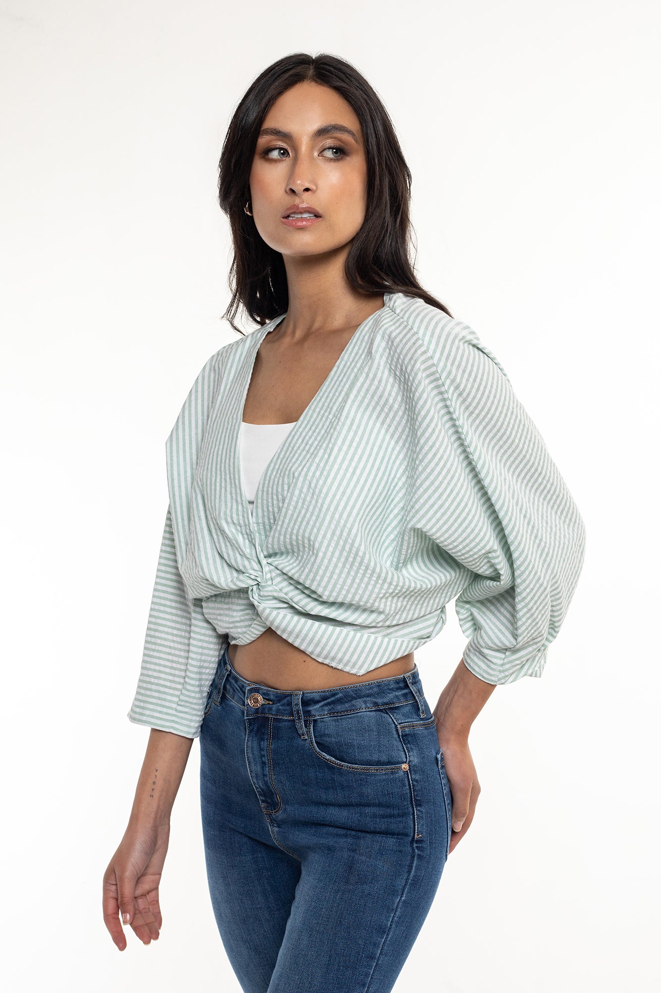 Blusa Frunce Oversize Para Mujer