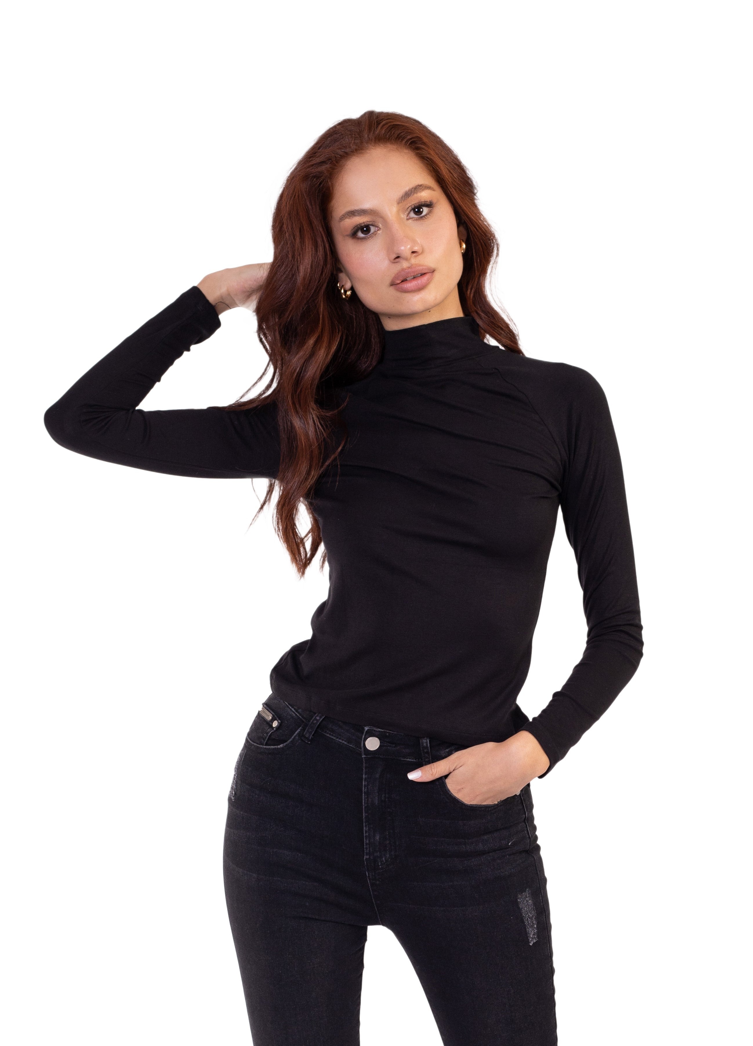 Jersey básico cuello alto