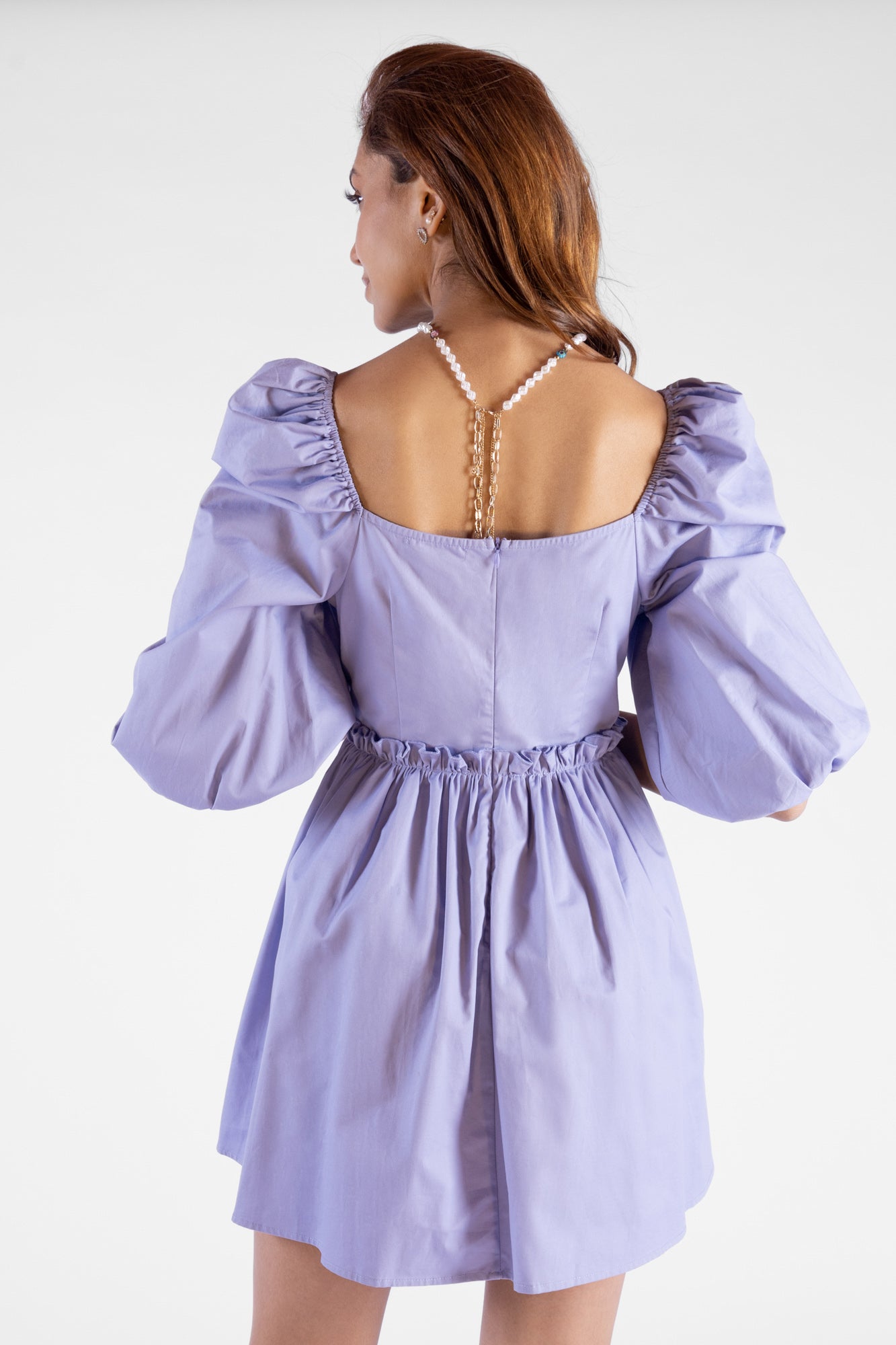 Vestido Manga Globo Para Mujer