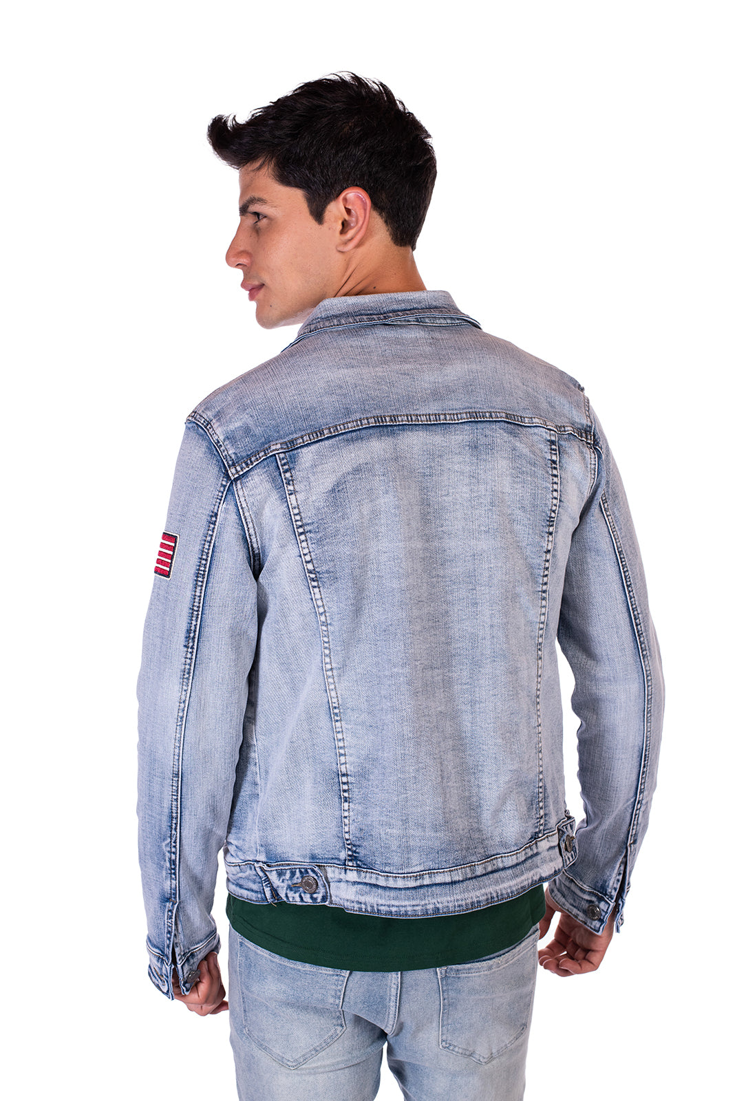 Chaqueta Denim De Parches Para Hombre