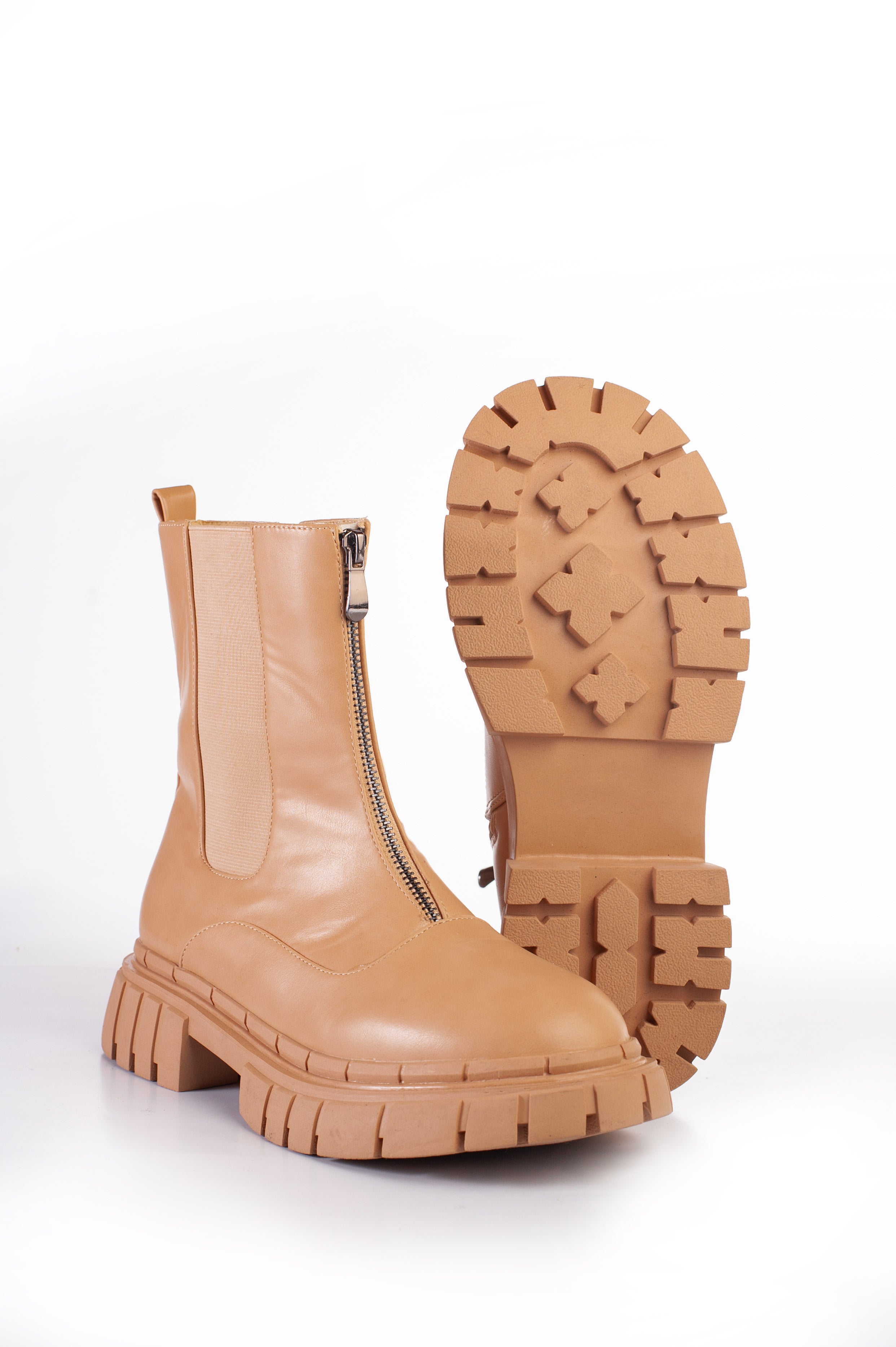 Botas Con Cremallera Para Mujer