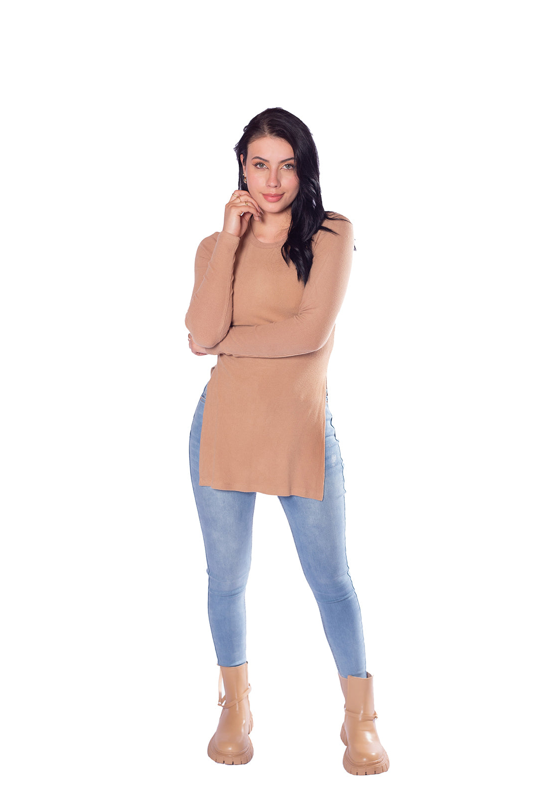 Maxi Camiseta Café Para Mujer