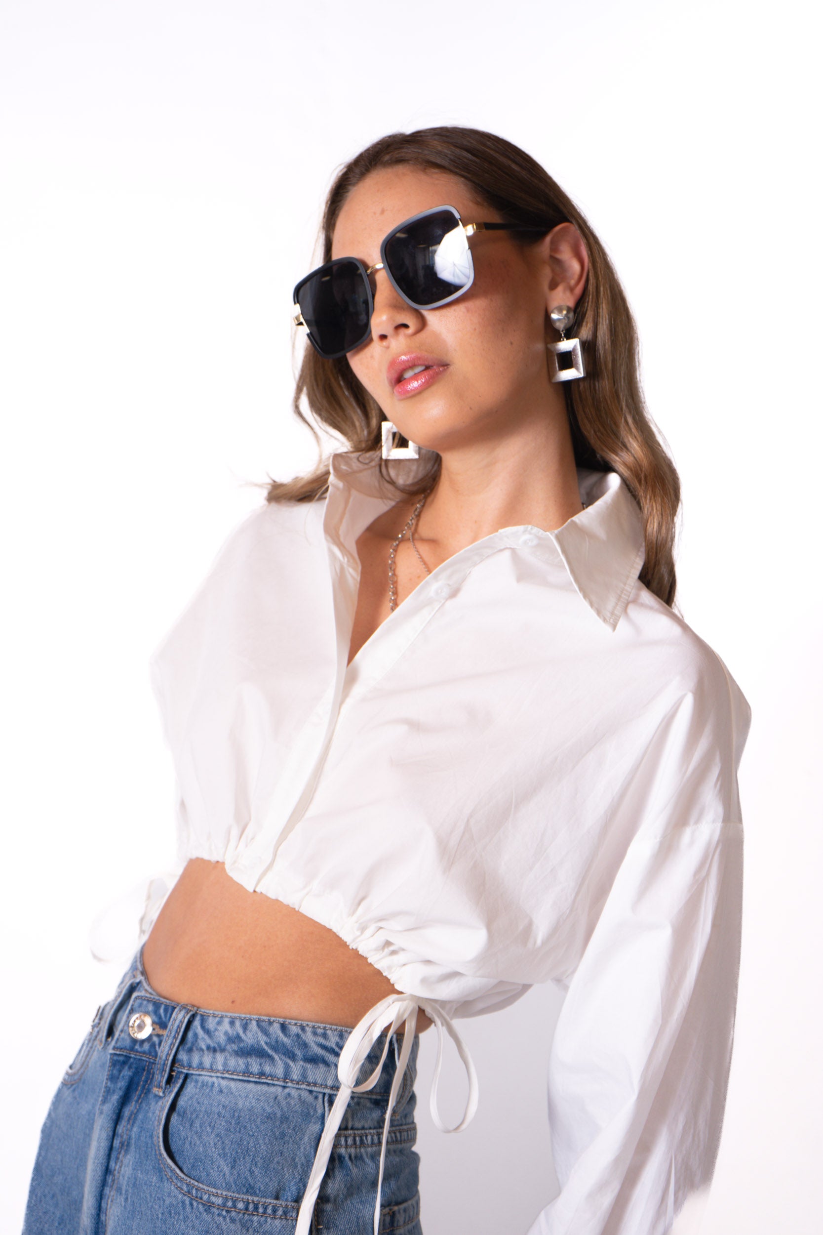 Camisa Cropped Para Mujer