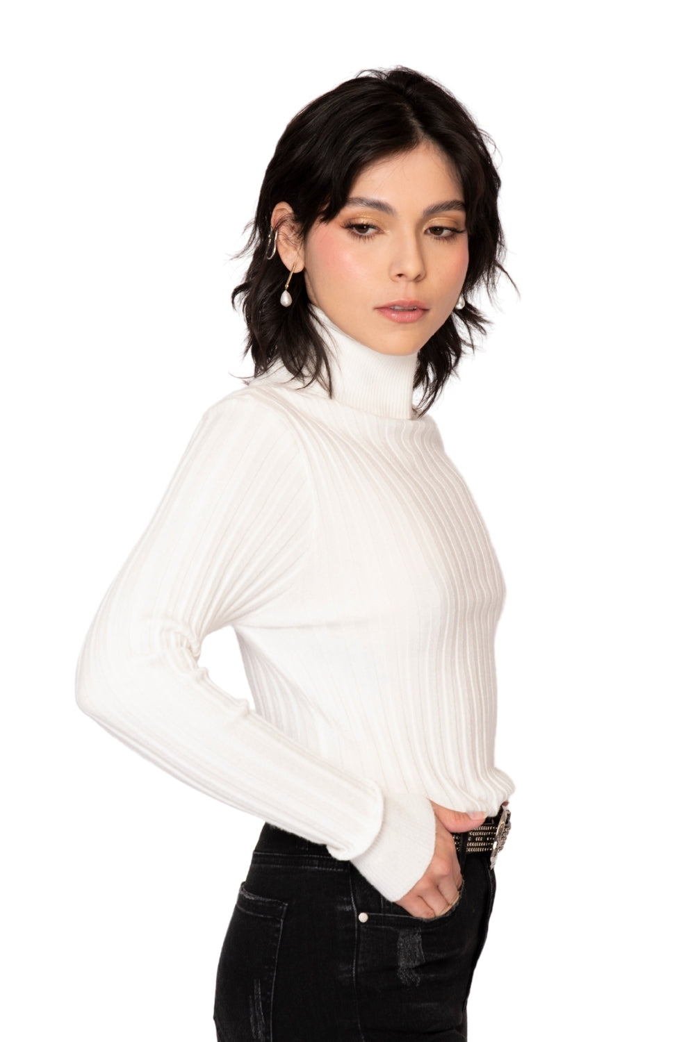 SWEATER  CUELLO ALTO PARA MUJER