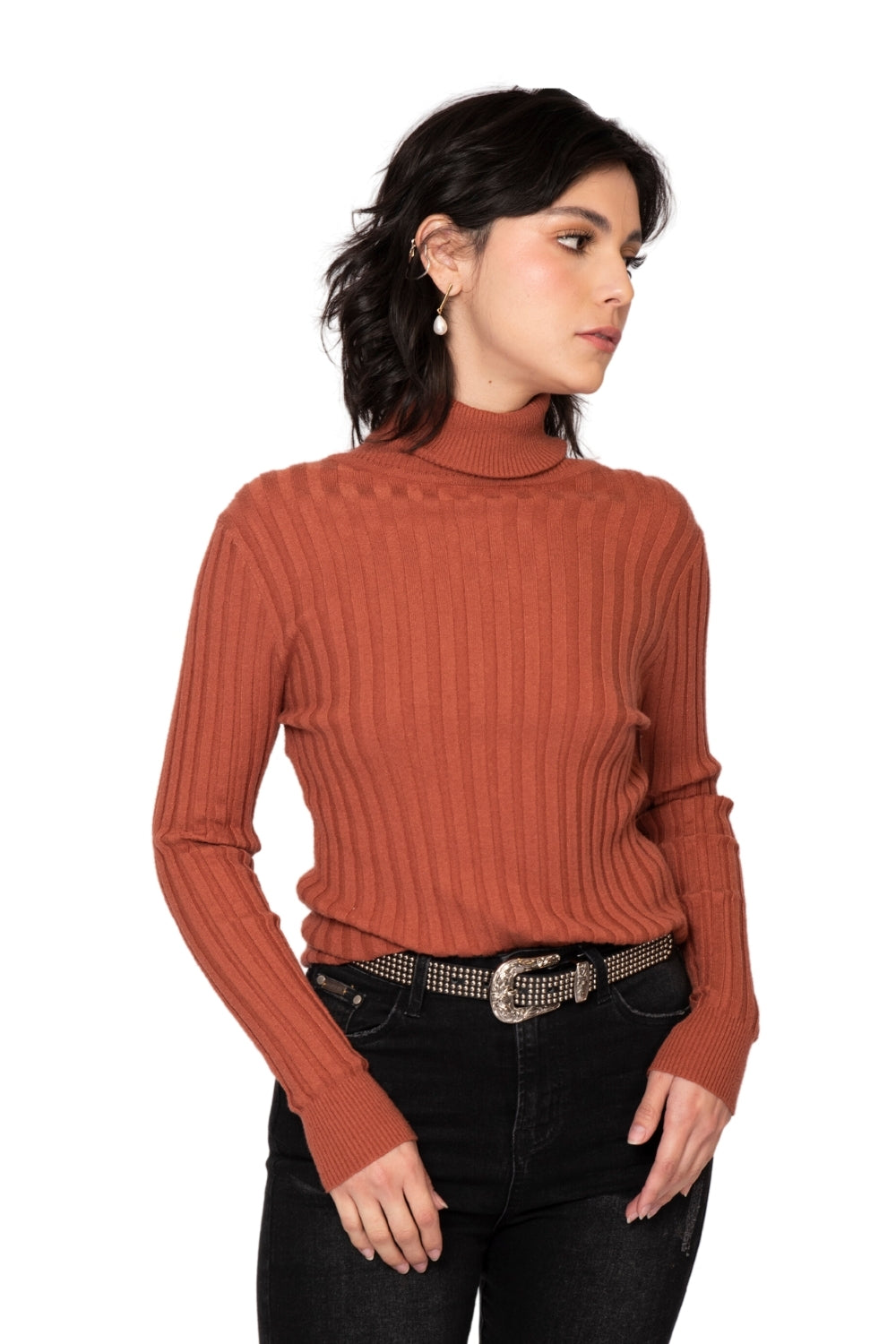 SWEATER CUELLO ALTO PARA MUJER