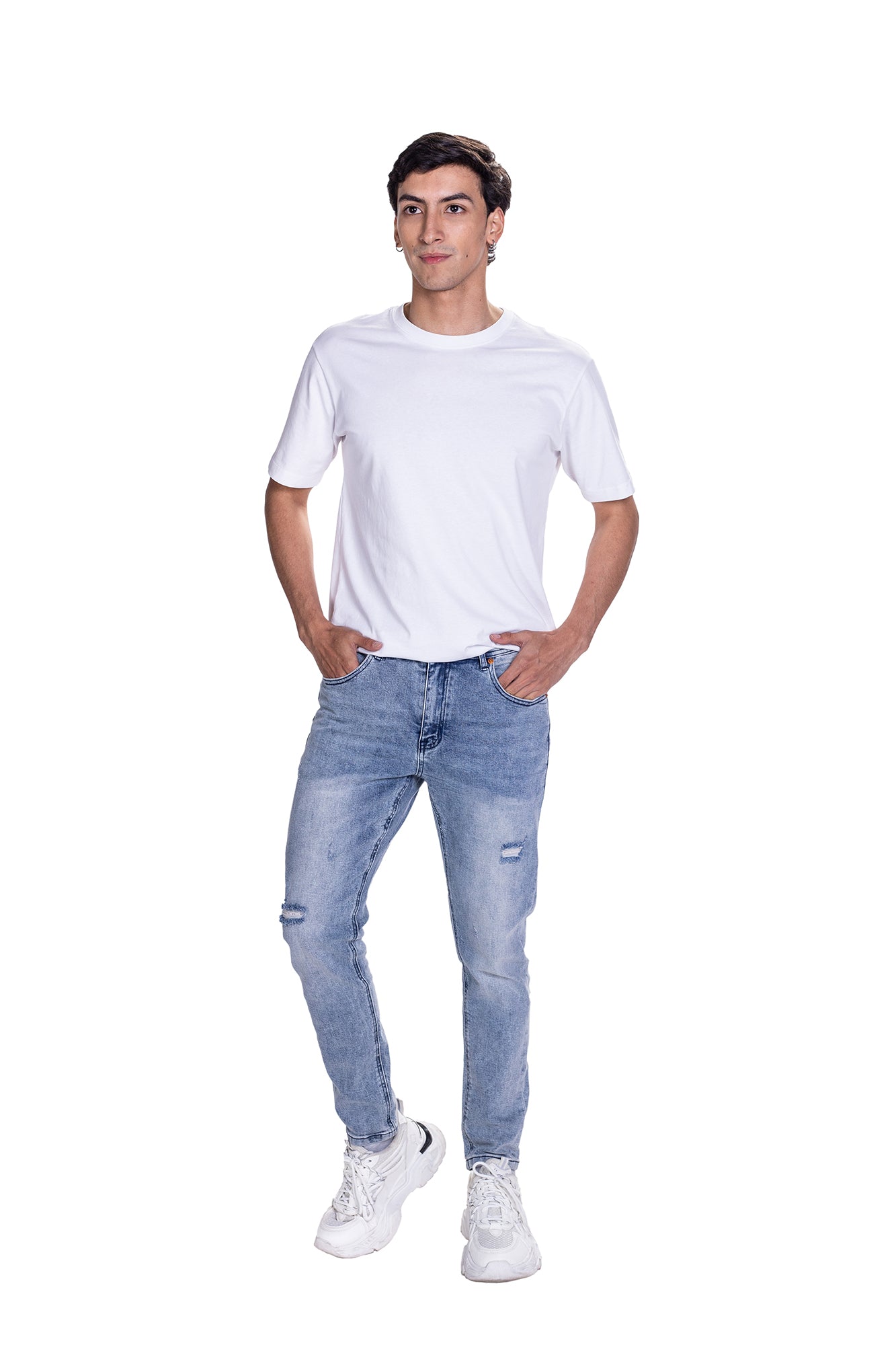 Jean Slim Fit con desgaste