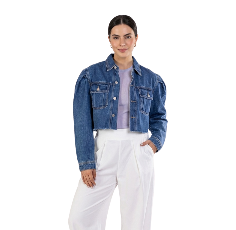 Chaqueta Denim Para Mujer