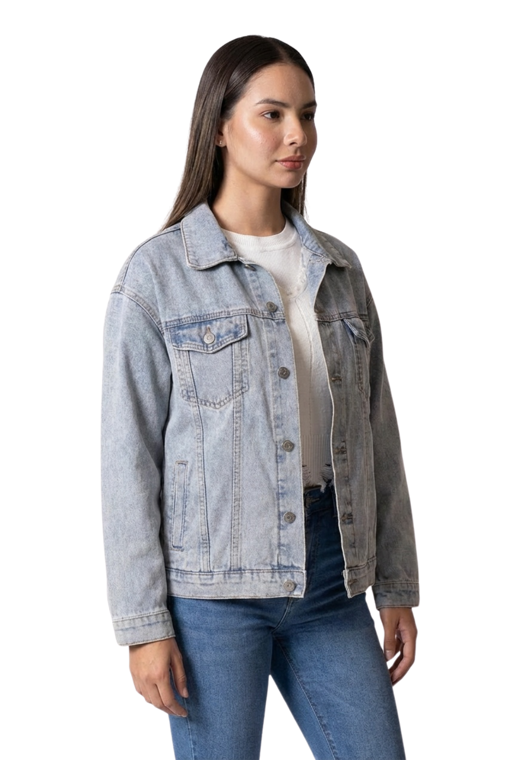 Chaqueta Denim Para Mujer