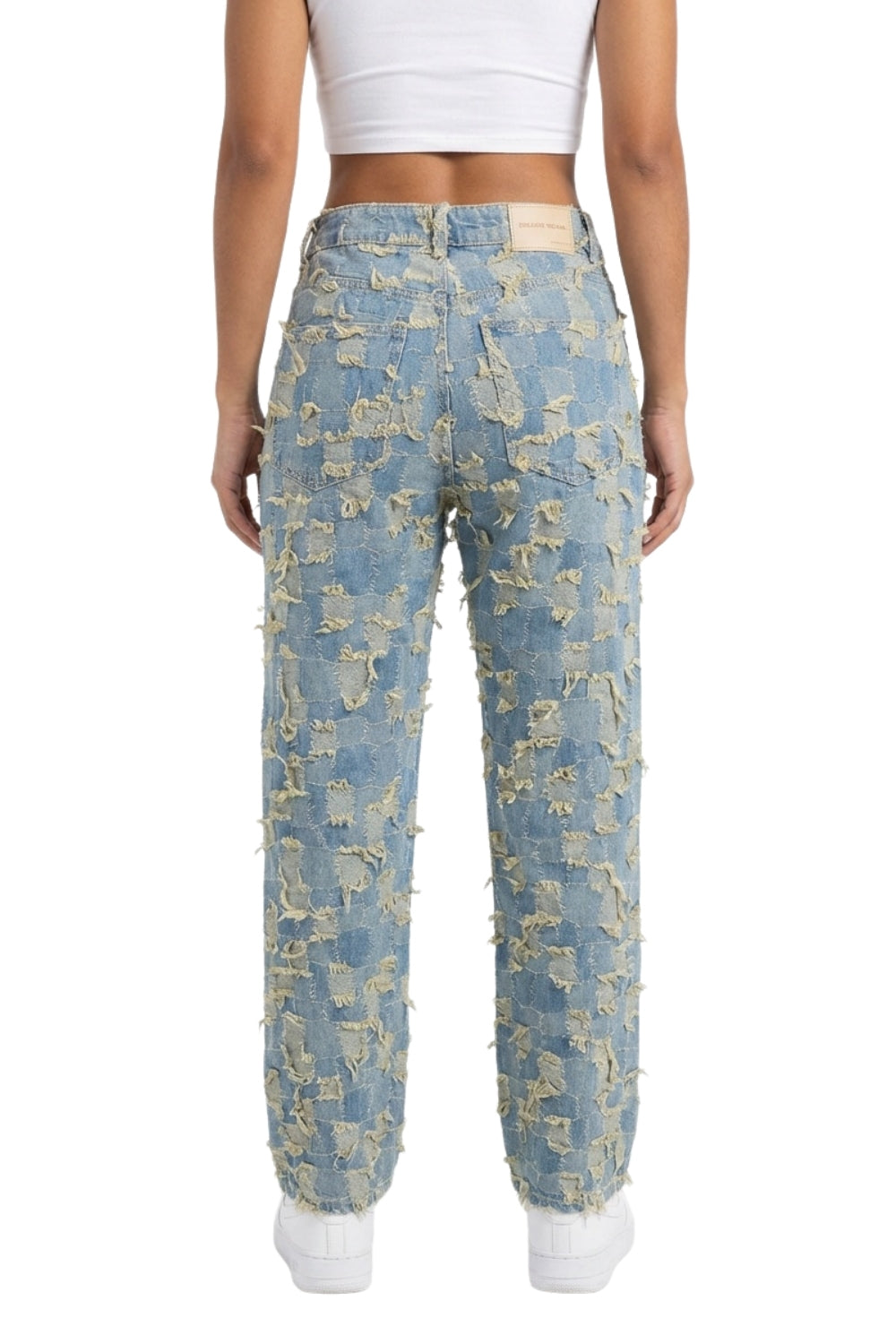 JEAN RECTO CON TEXTURA DISTRESSED