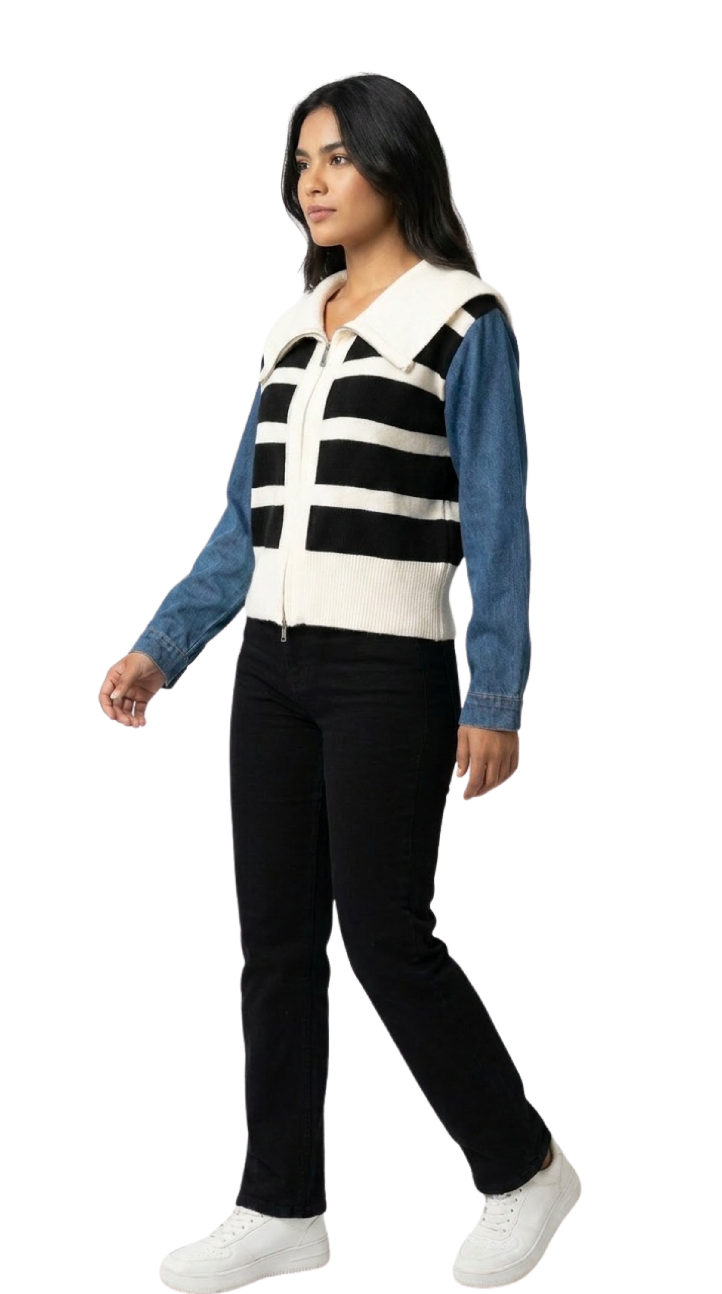 SWEATER CON DENIM