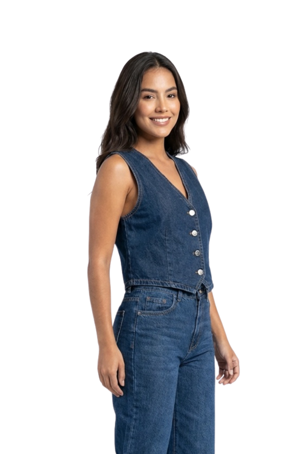 CHALECO DAMA DENIM