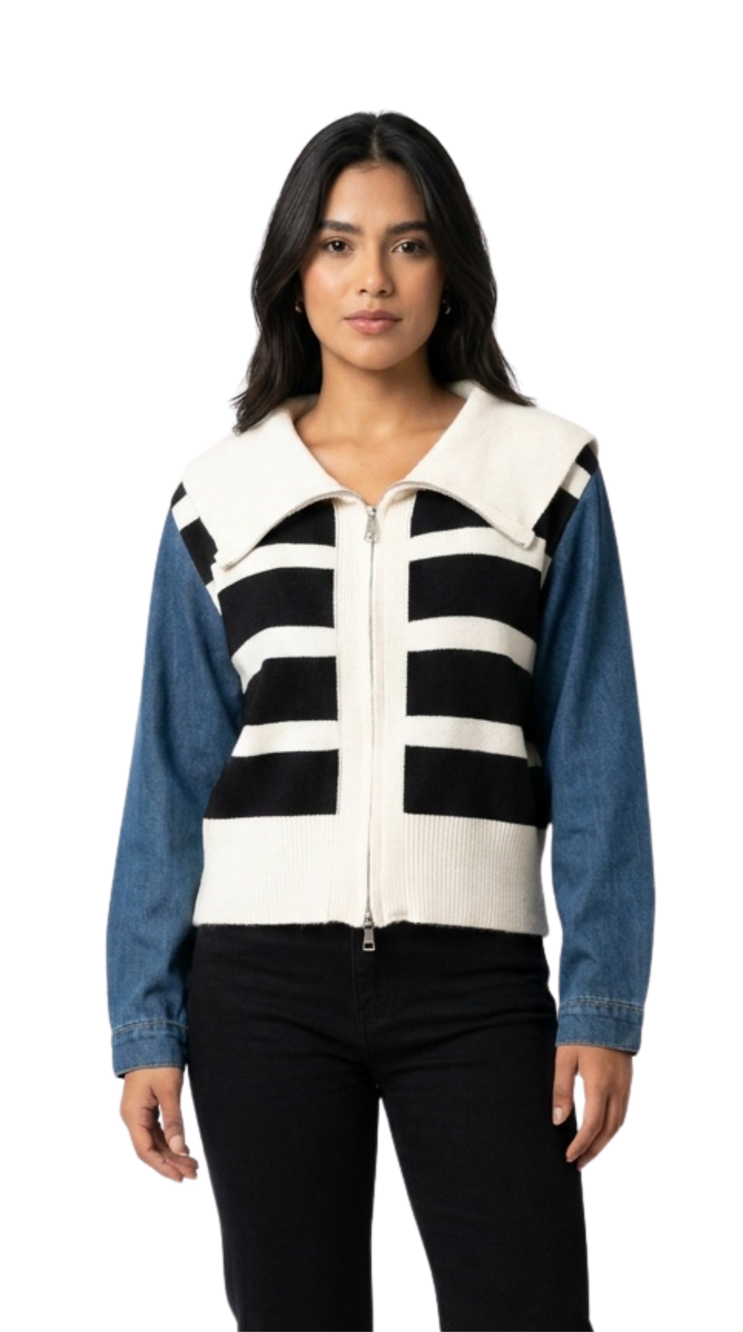 SWEATER CON DENIM