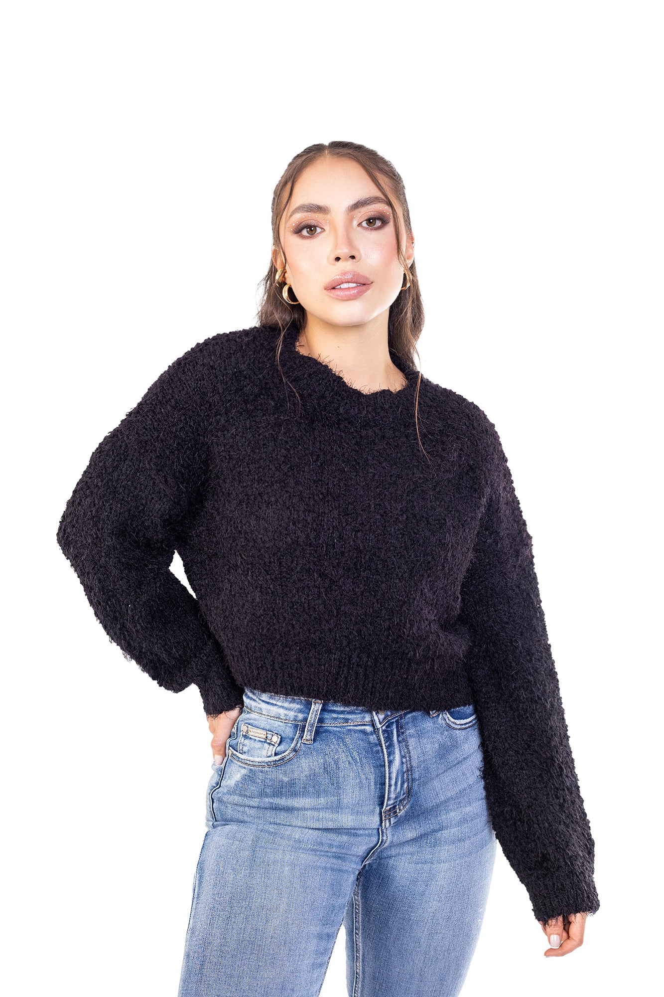 Sweater Afelpado Para Mujer